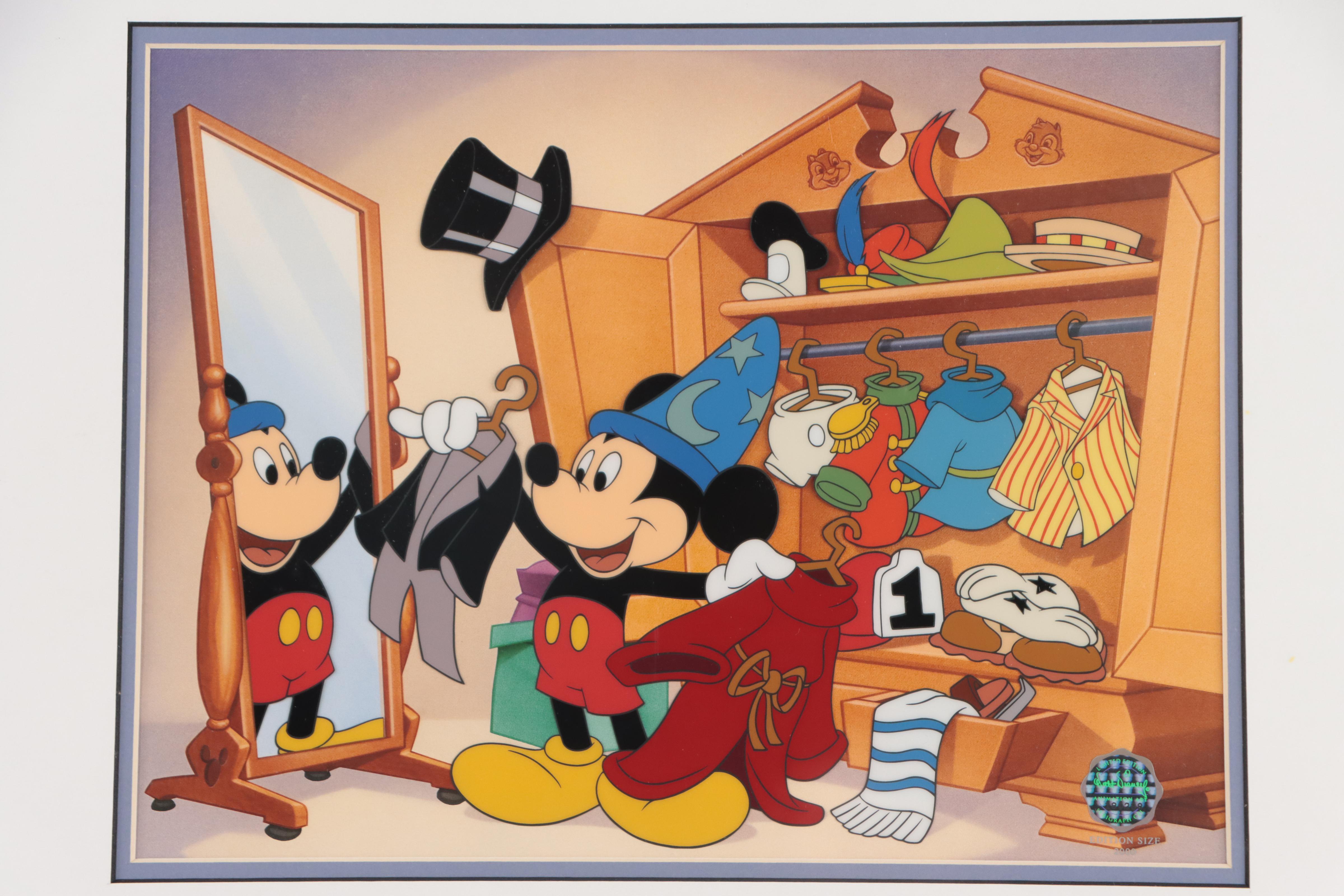 Disney Mickey Mouse Sericel "Changing of the Garb," 2000