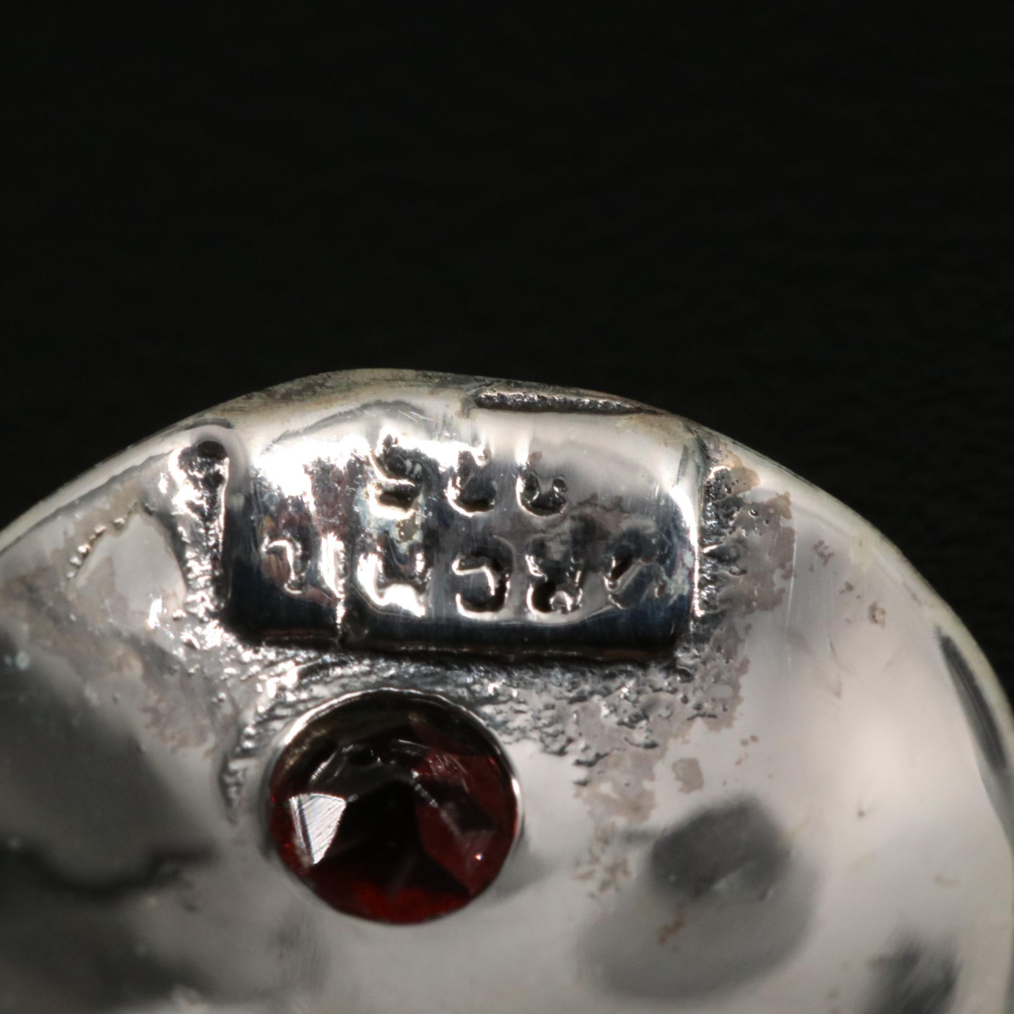 Sterling Garnet Drop Earrings