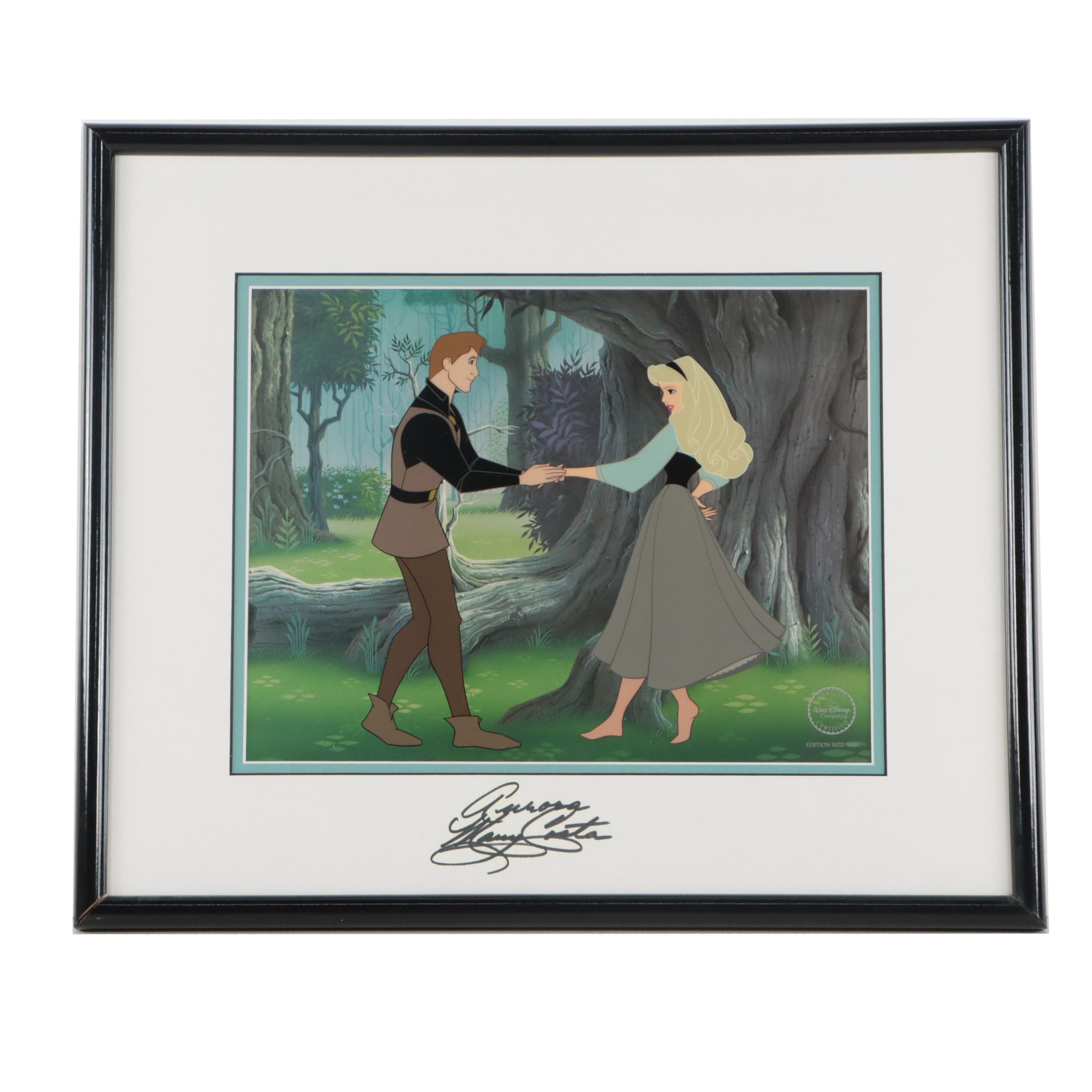 Disney Sericel Signed by Character Voice Artist  "Dream Duet," 1998