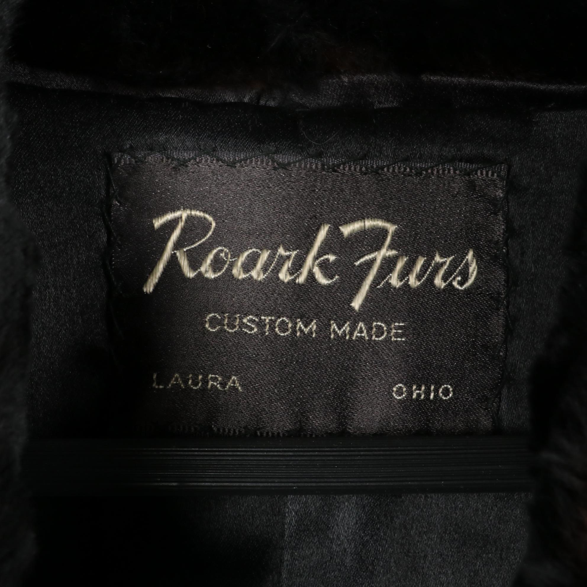 Dyed Sheared Muskrat Fur Cape from Roark Furs