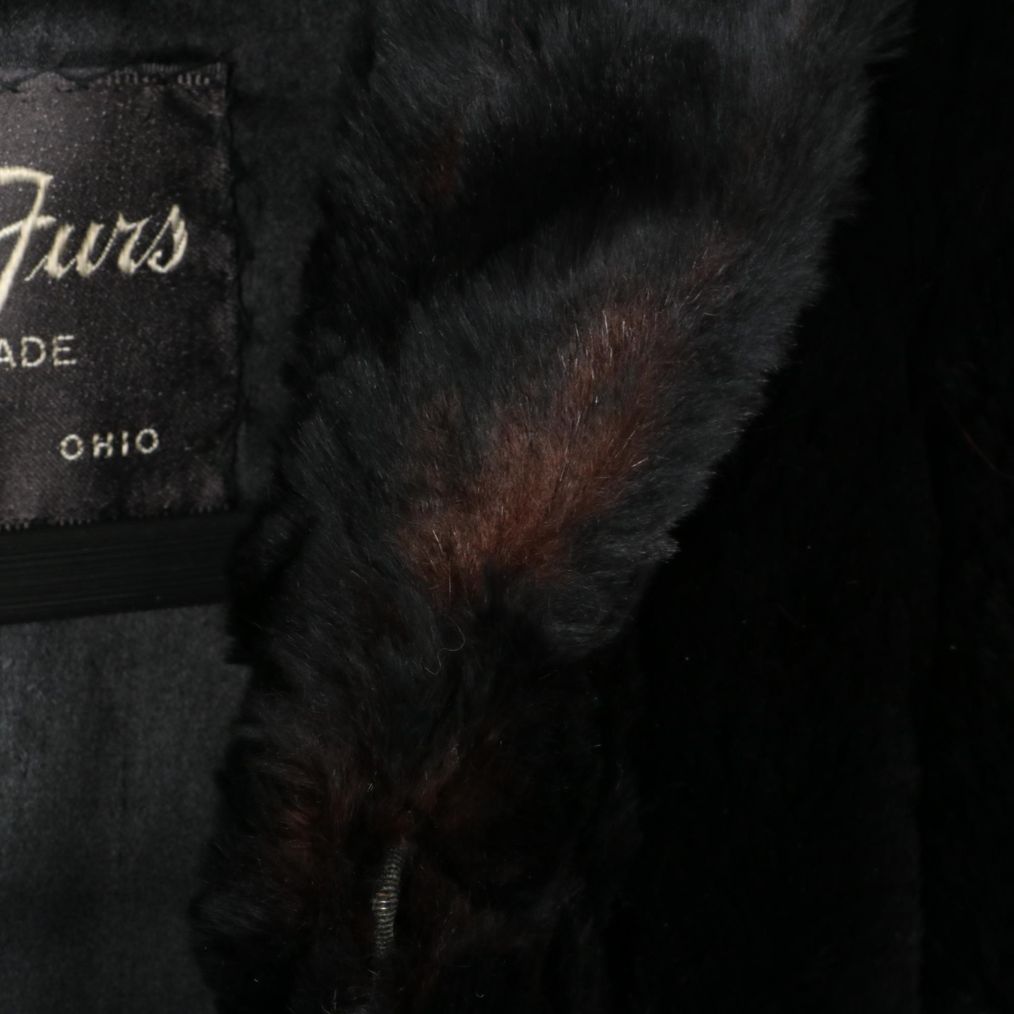 Dyed Sheared Muskrat Fur Cape from Roark Furs