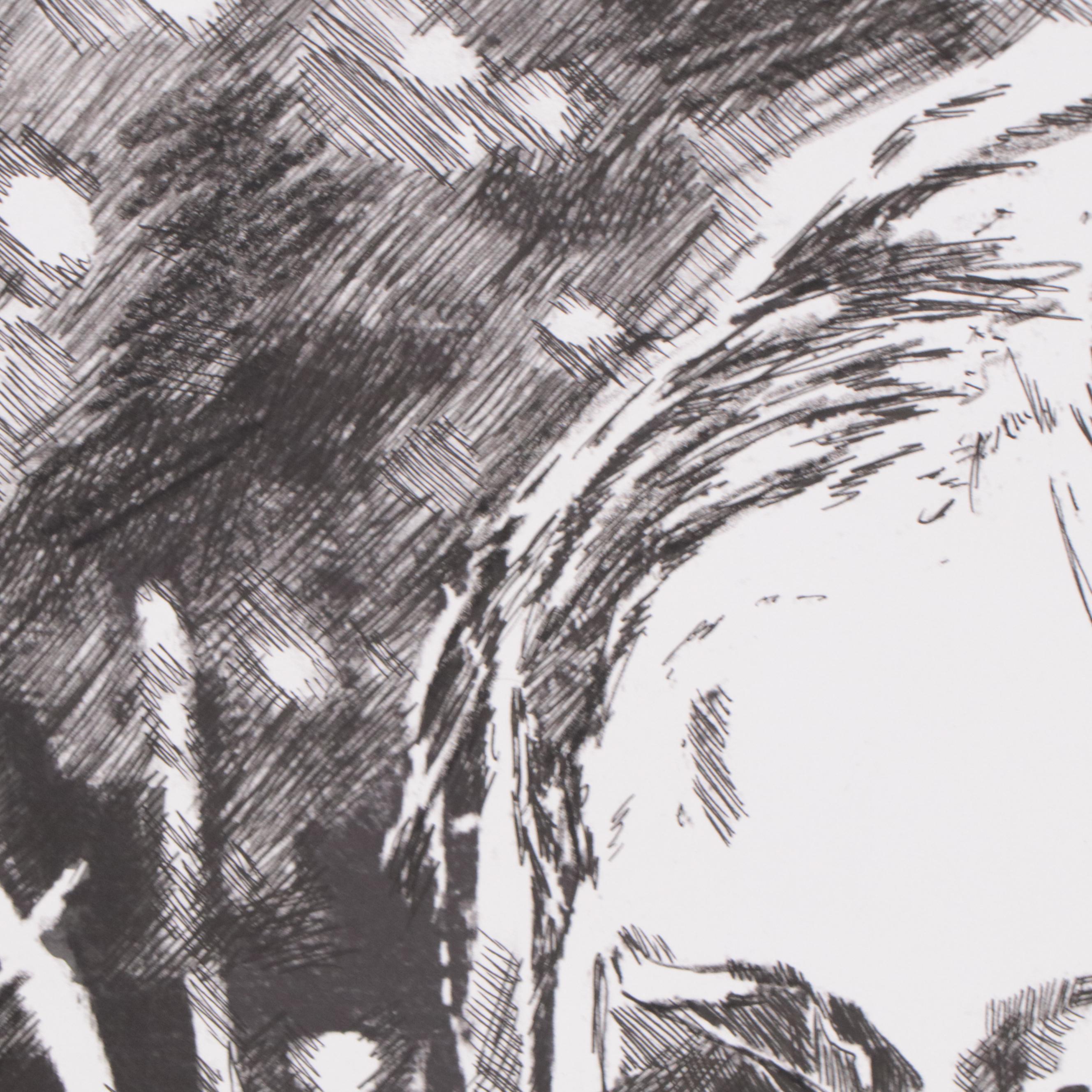 Portrait Ink Drawing of a , 2021