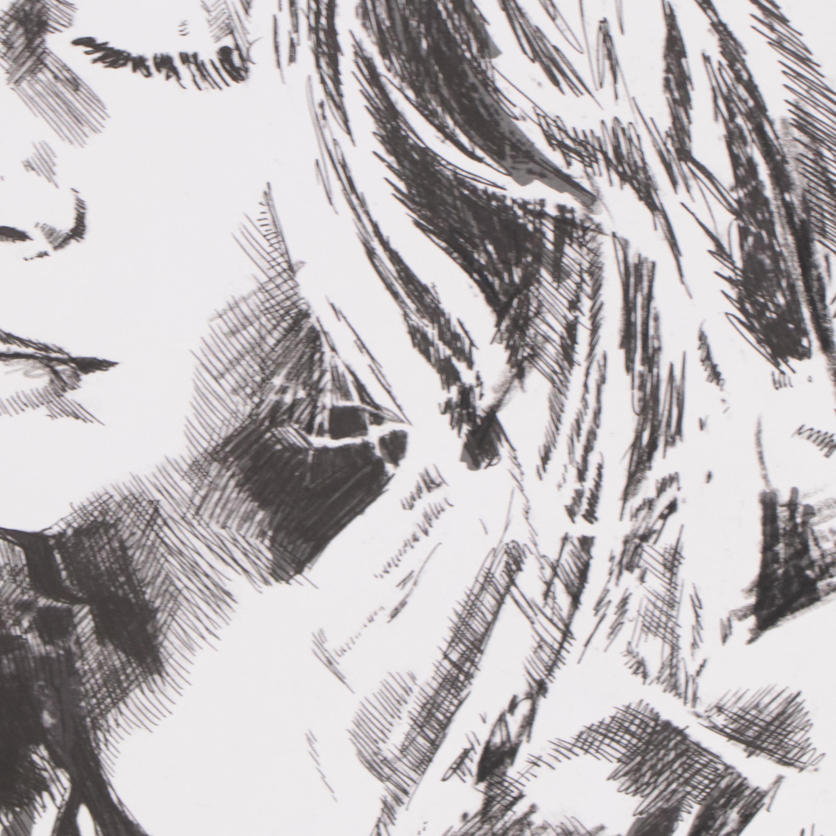 Portrait Ink Drawing of a , 2021