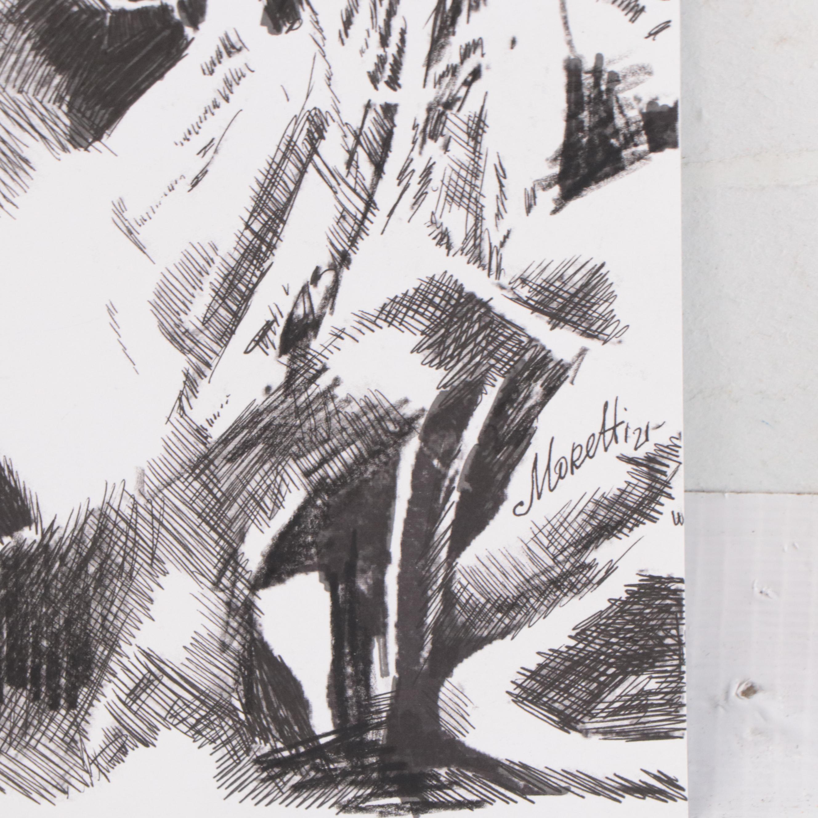 Portrait Ink Drawing of a , 2021