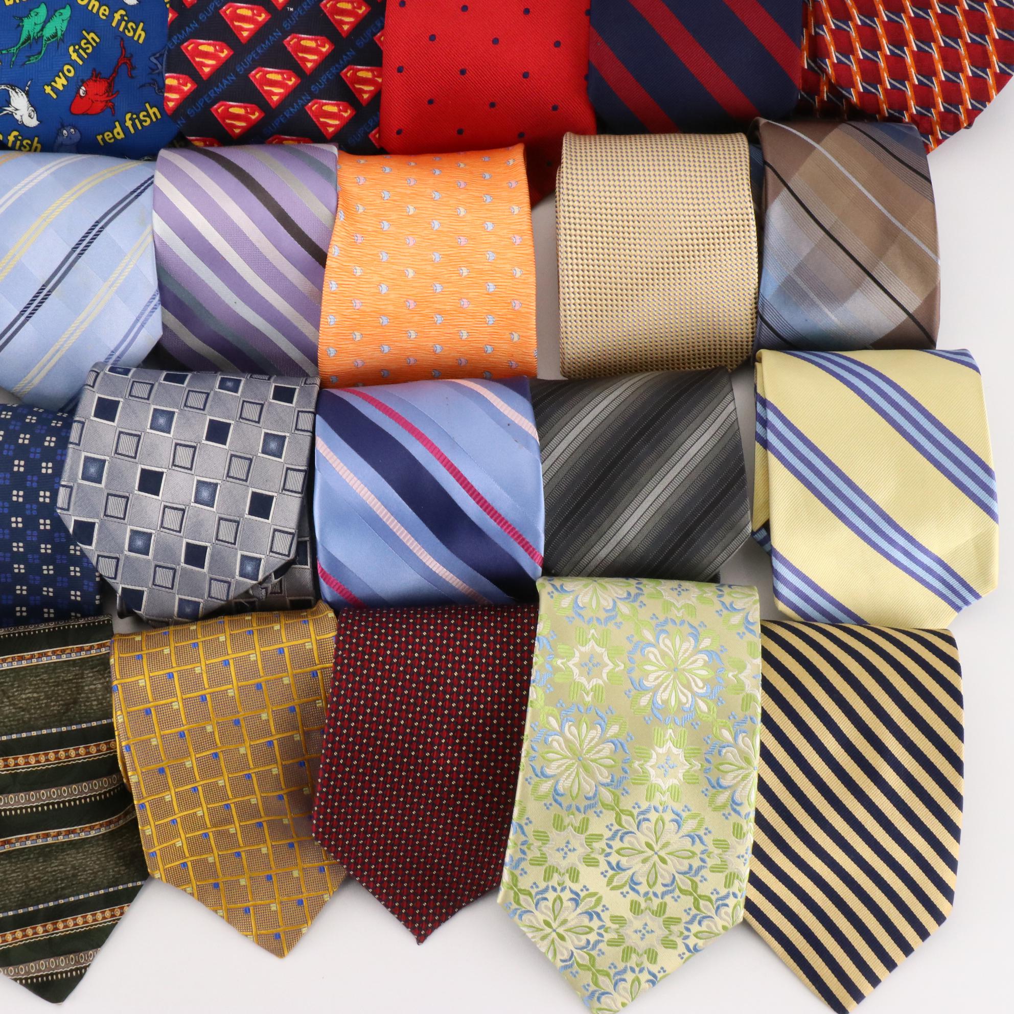 41 Various Men's Neck Ties, Featuring Brooks Brothers, Calvin Klein, and More