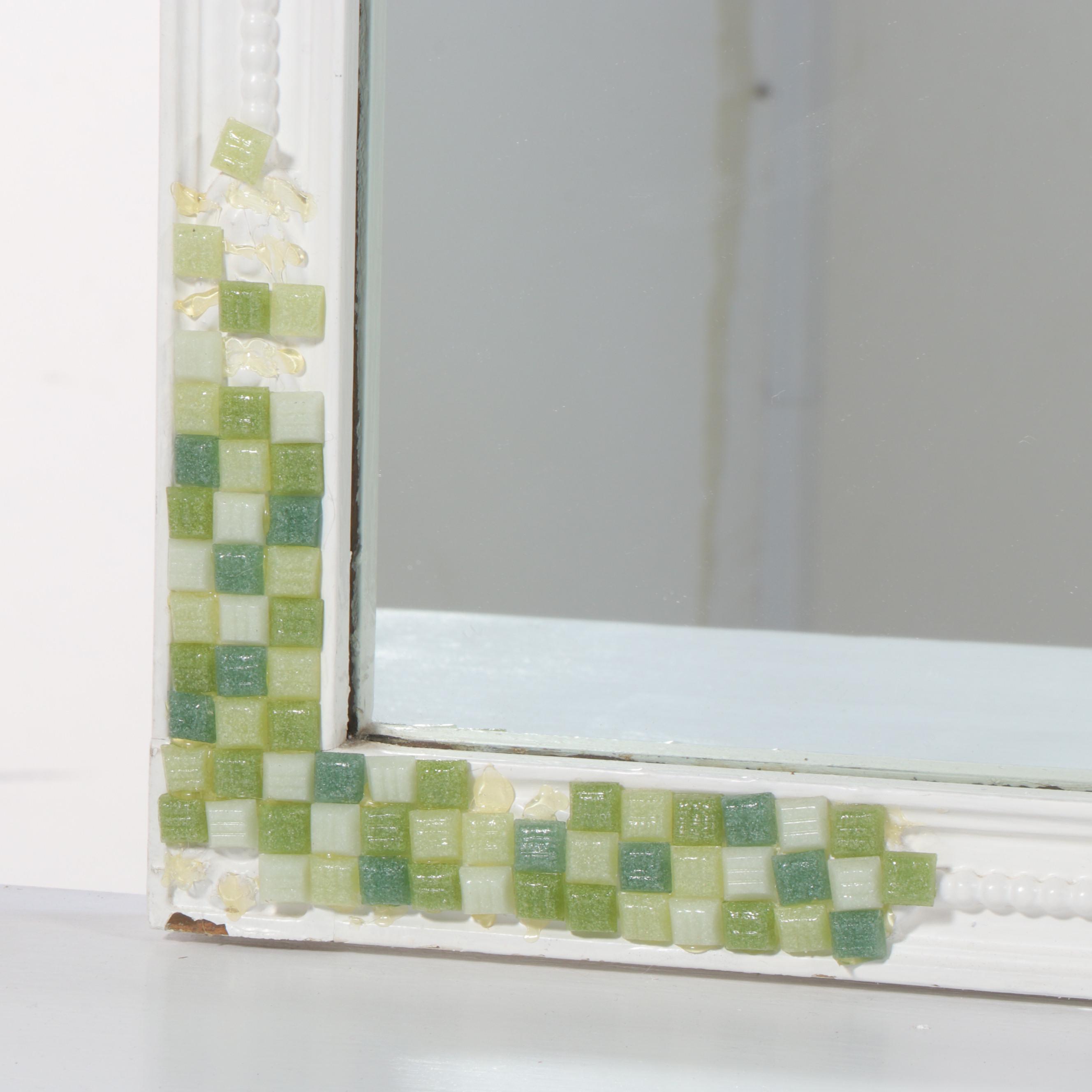 White-Painted Dresser and Nightstand, Mid-20th Century