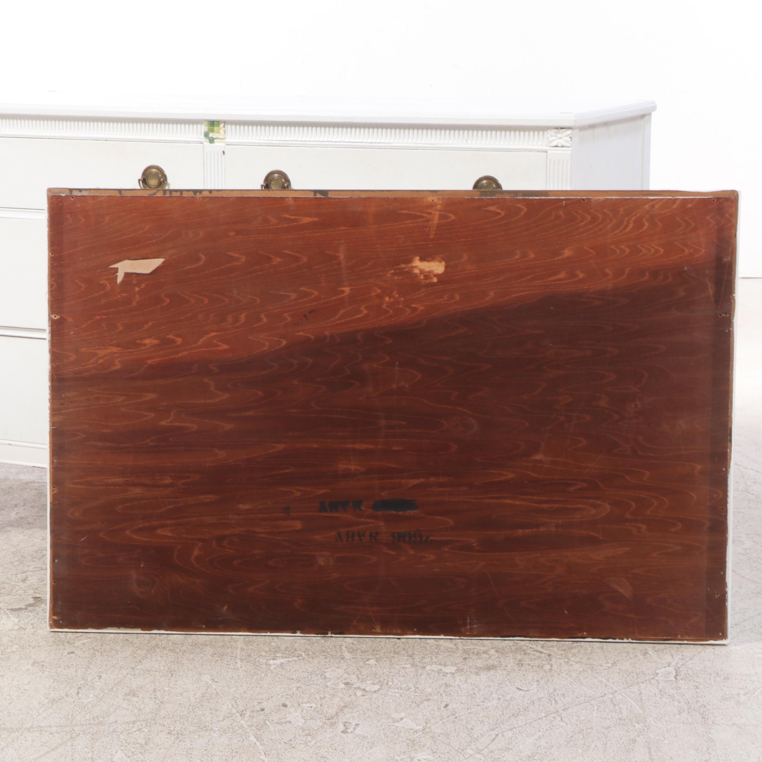 White-Painted Dresser and Nightstand, Mid-20th Century