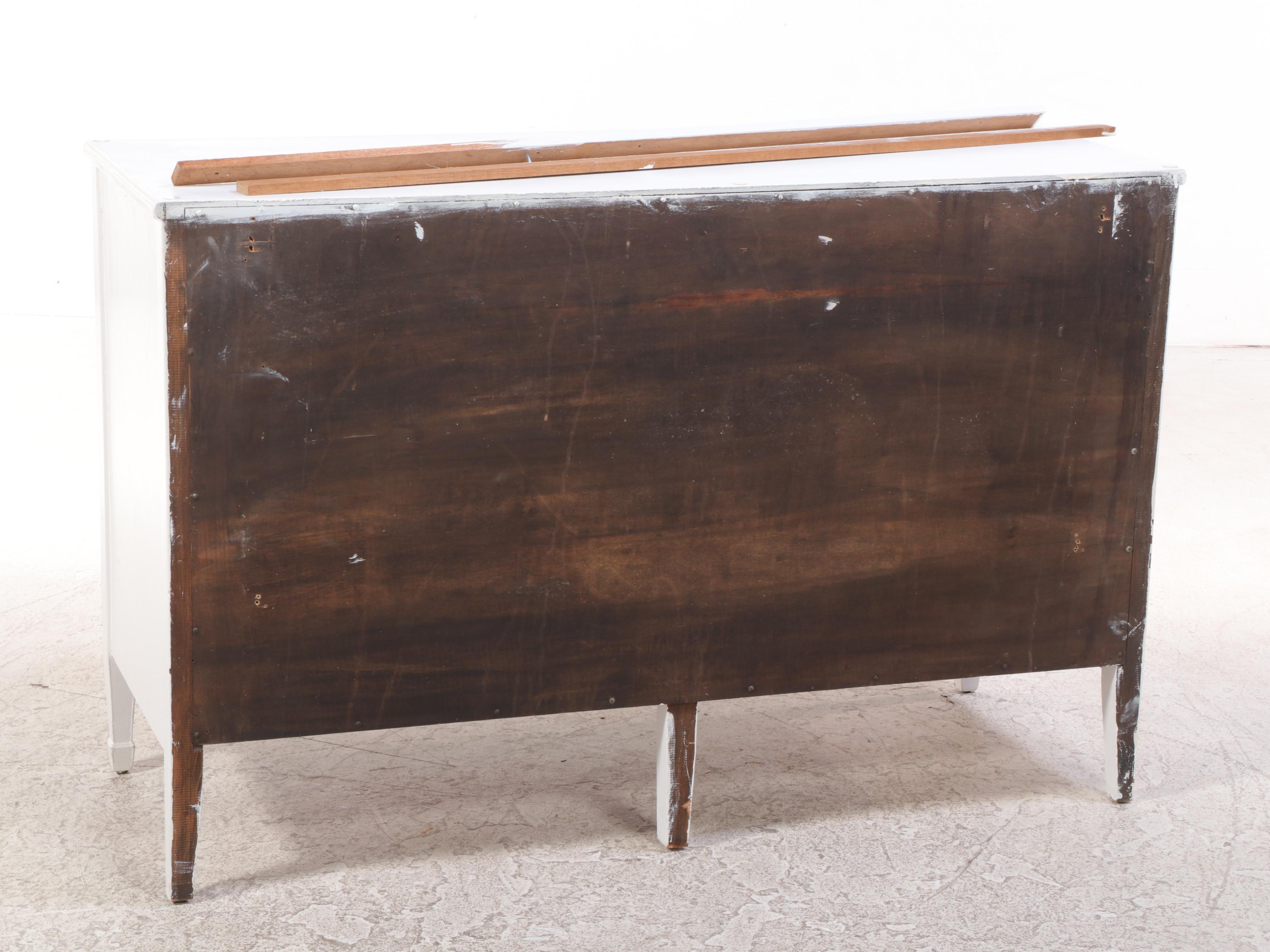 White-Painted Dresser and Nightstand, Mid-20th Century