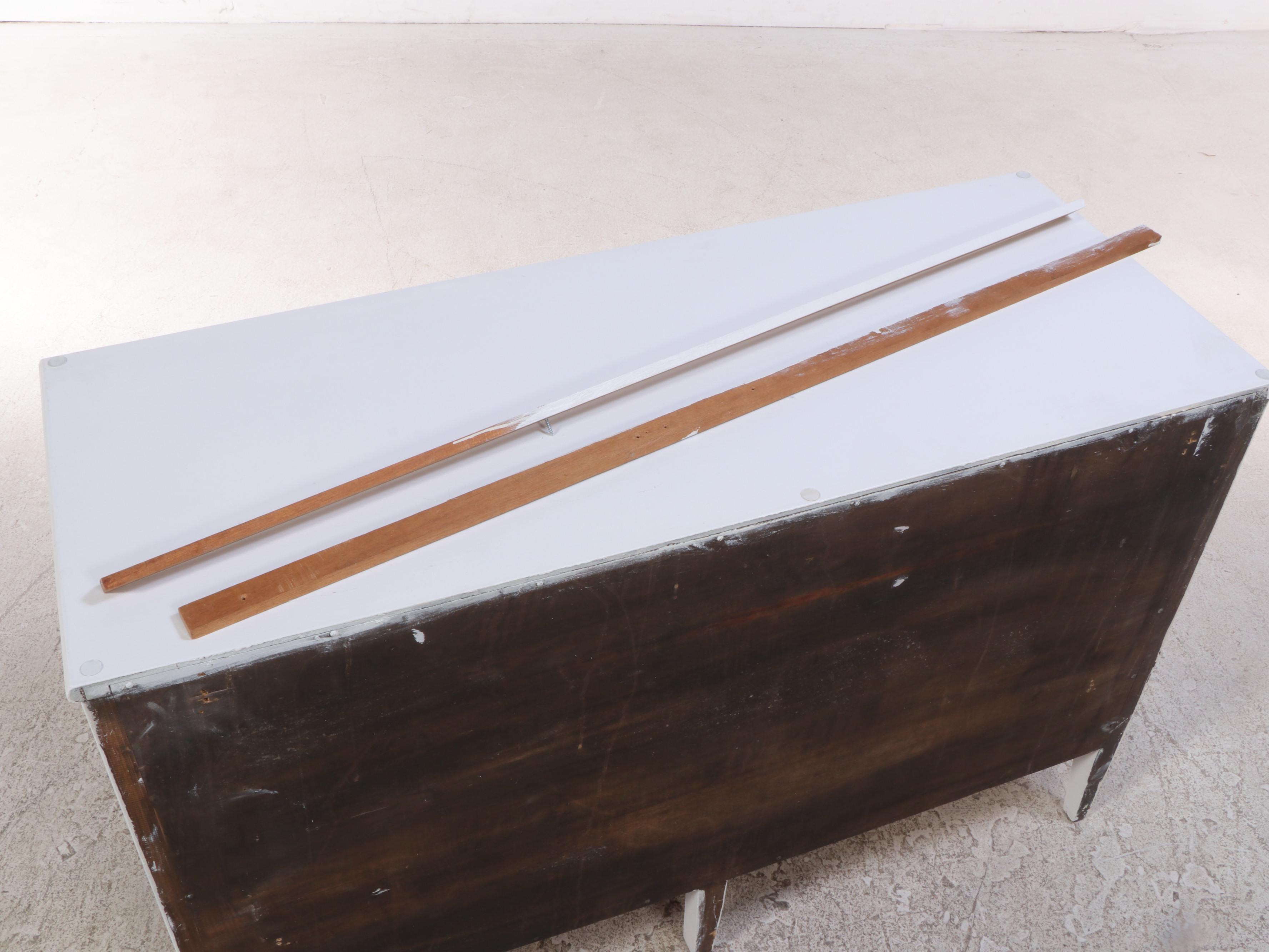 White-Painted Dresser and Nightstand, Mid-20th Century