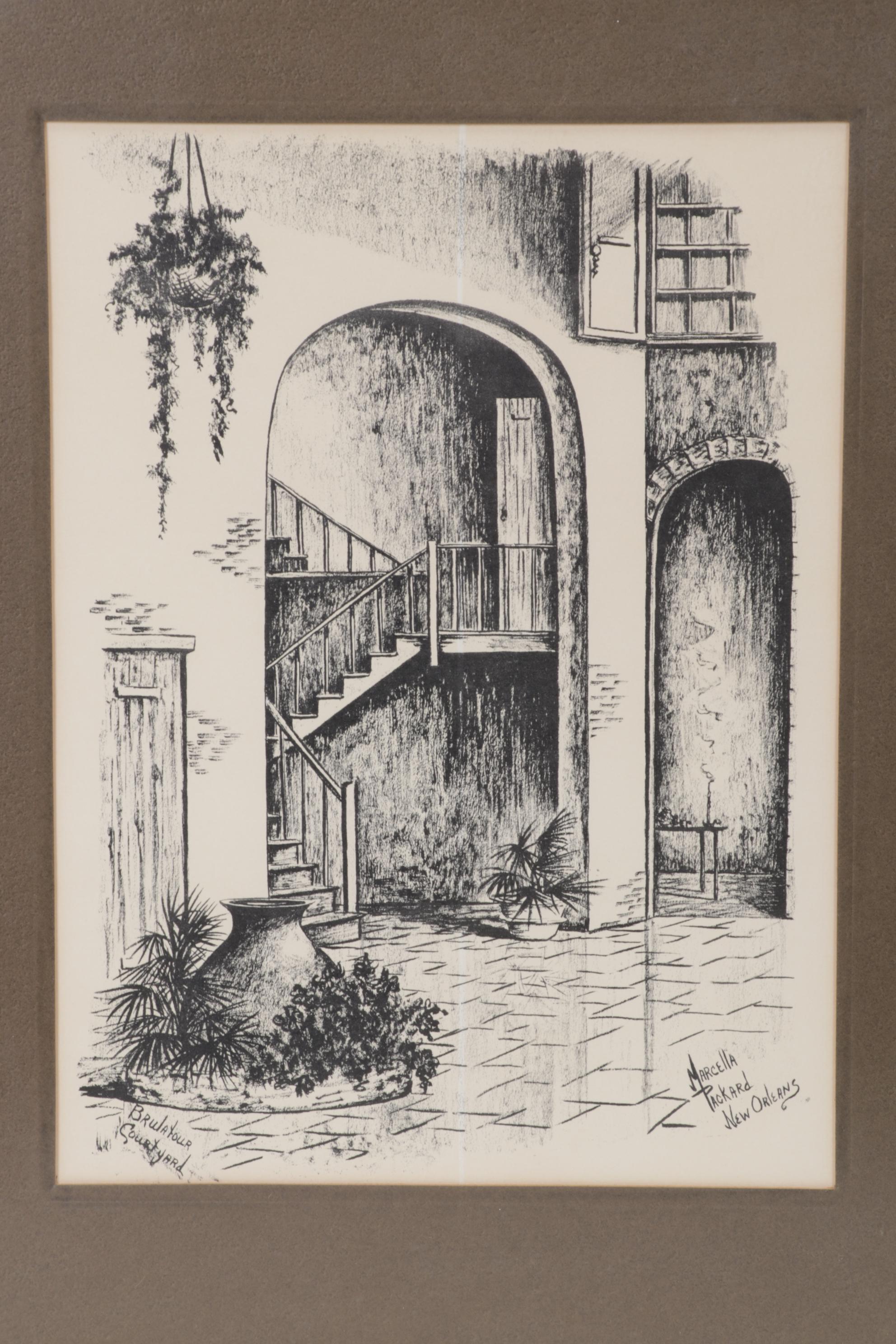 New Orleans Offset Lithographs After Marcella Packard, Late 20th Century