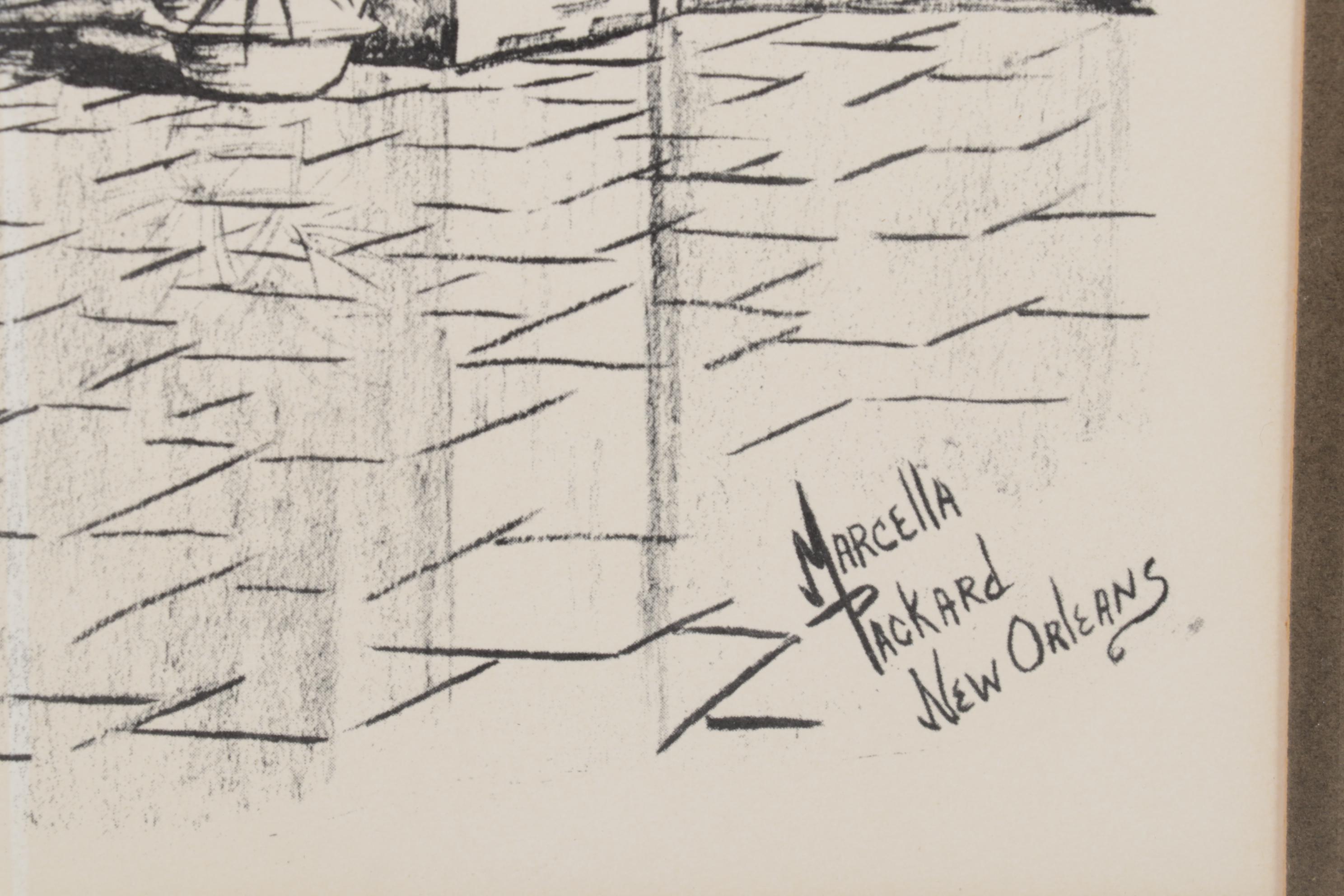 New Orleans Offset Lithographs After Marcella Packard, Late 20th Century