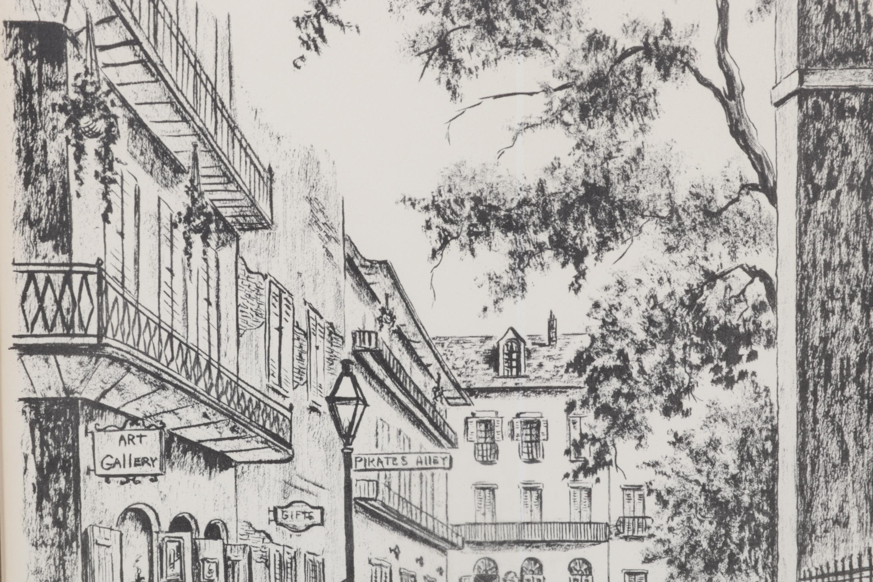 New Orleans Offset Lithographs After Marcella Packard, Late 20th Century