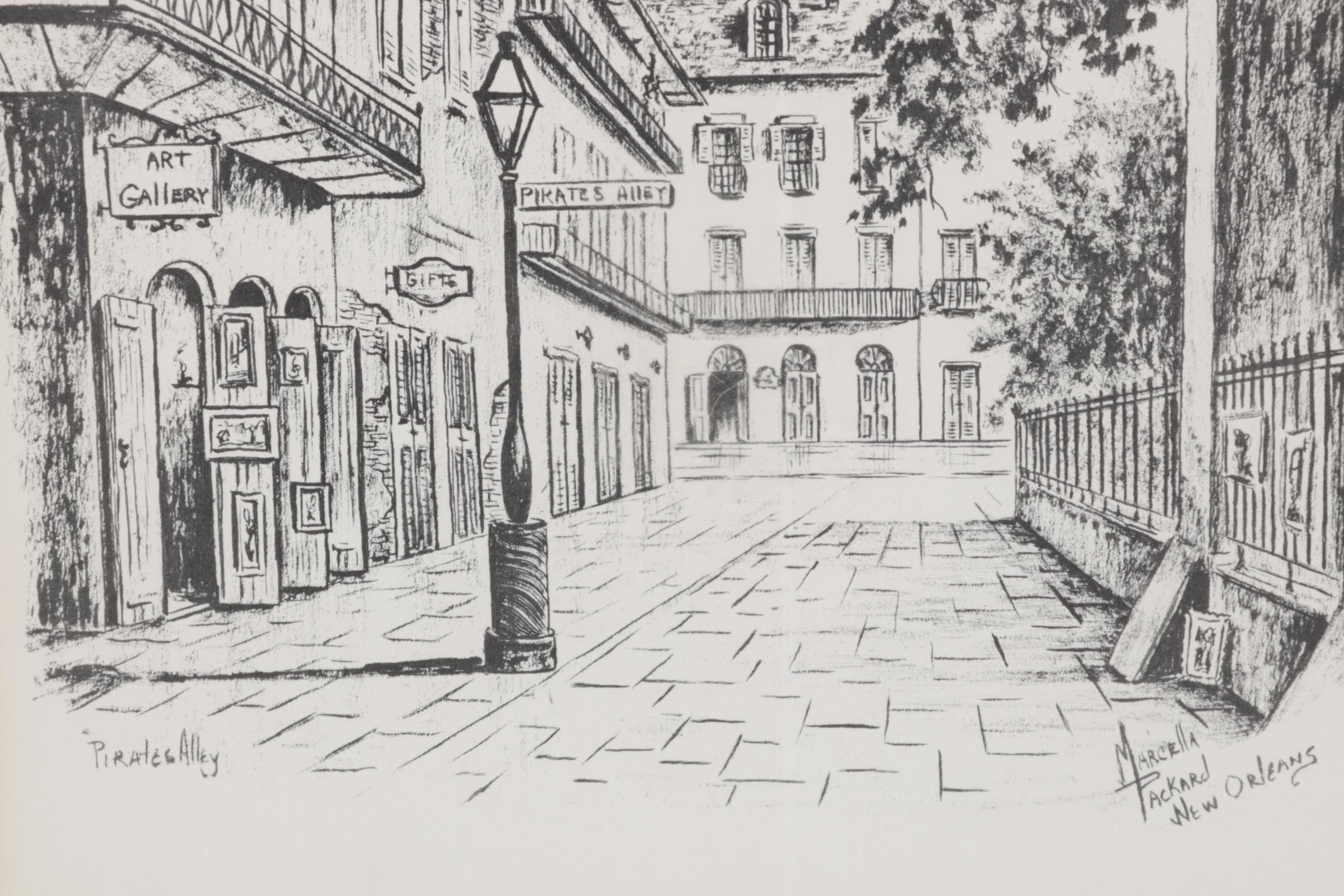 New Orleans Offset Lithographs After Marcella Packard, Late 20th Century