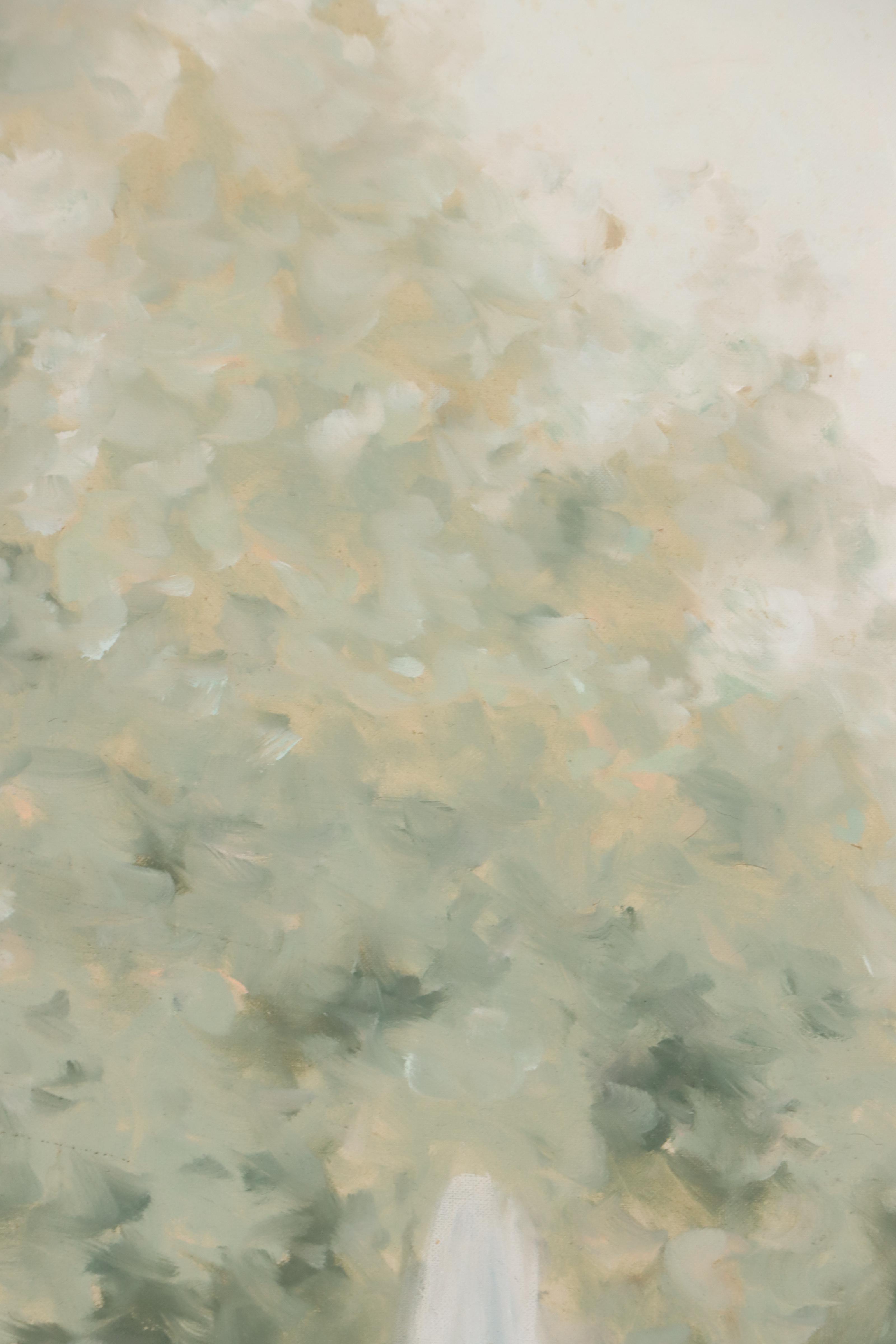 Oil Painting of Figures In Garden Scene