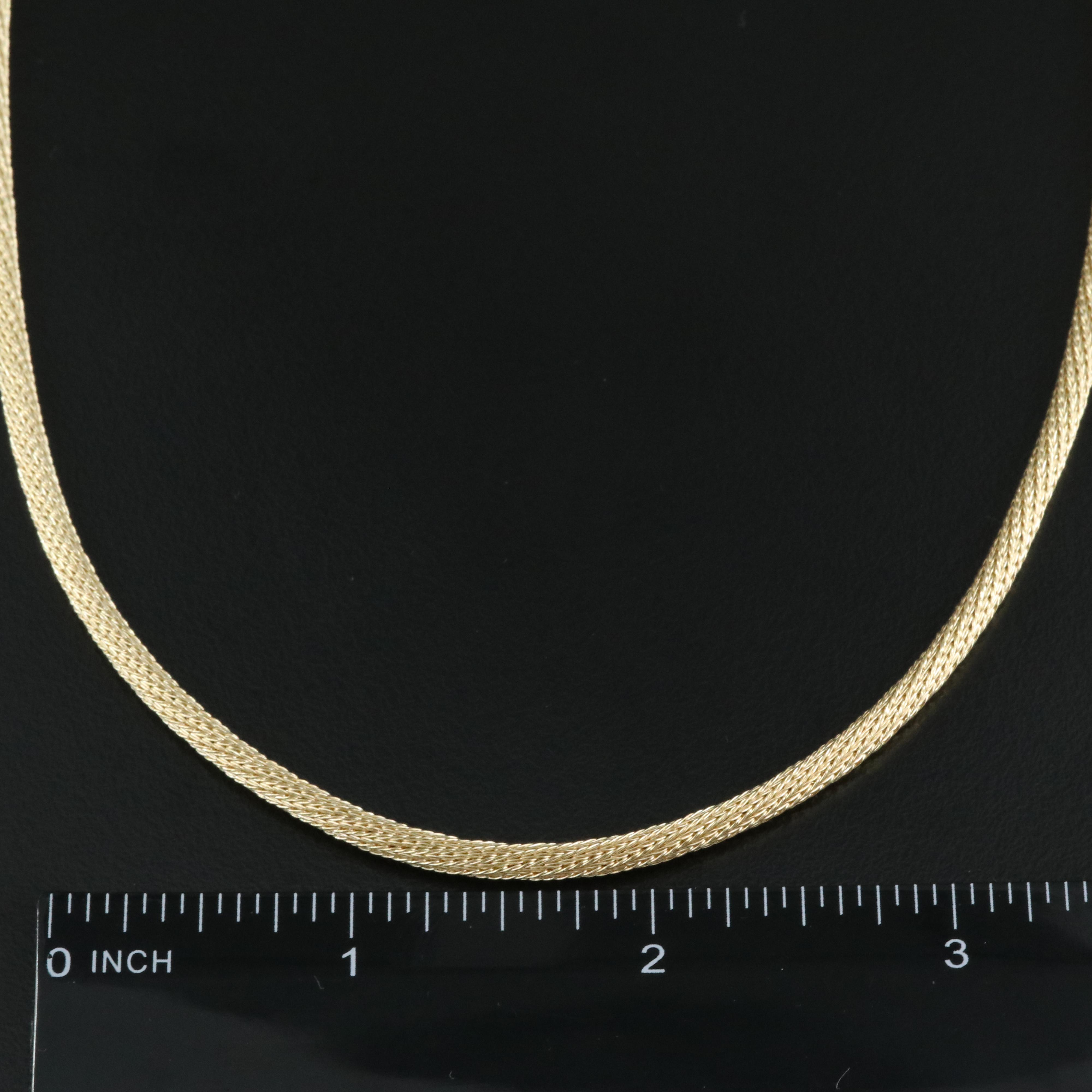 Italian Vior 14K Wheat Mesh Chain Necklace