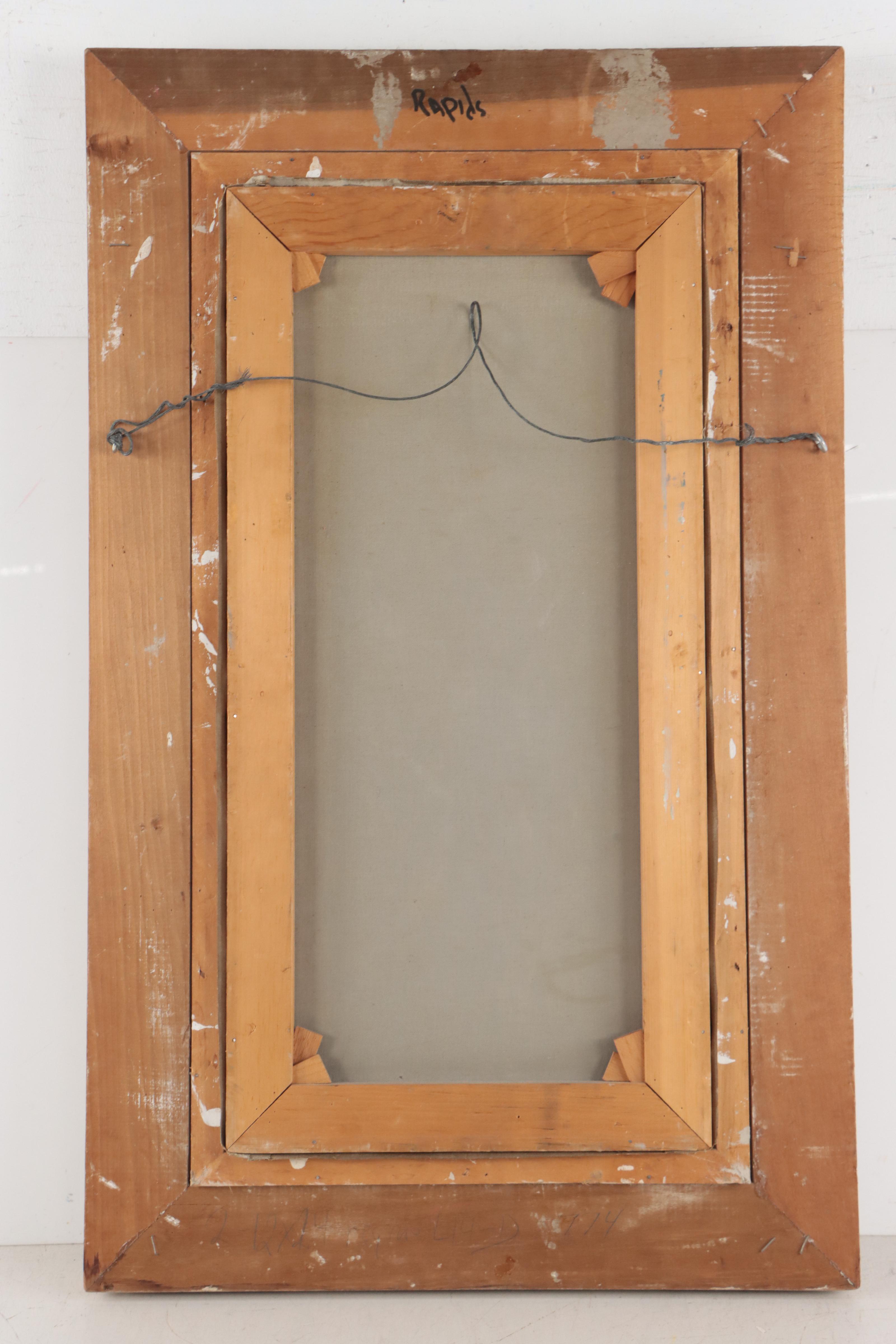 Oil Painting of Figures In Garden Scene