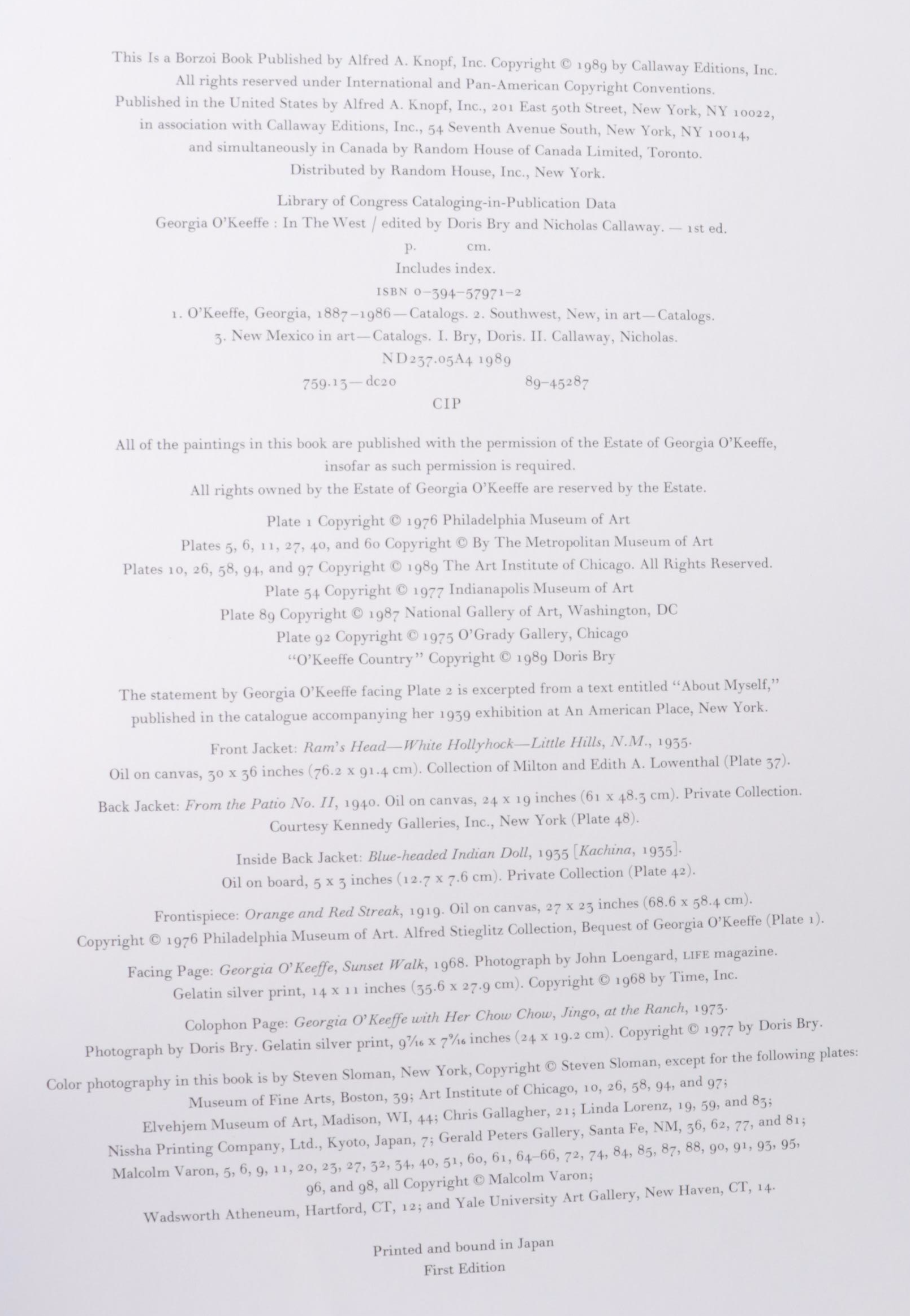 First Edition "Georgia O'Keeffe: In the West" and More