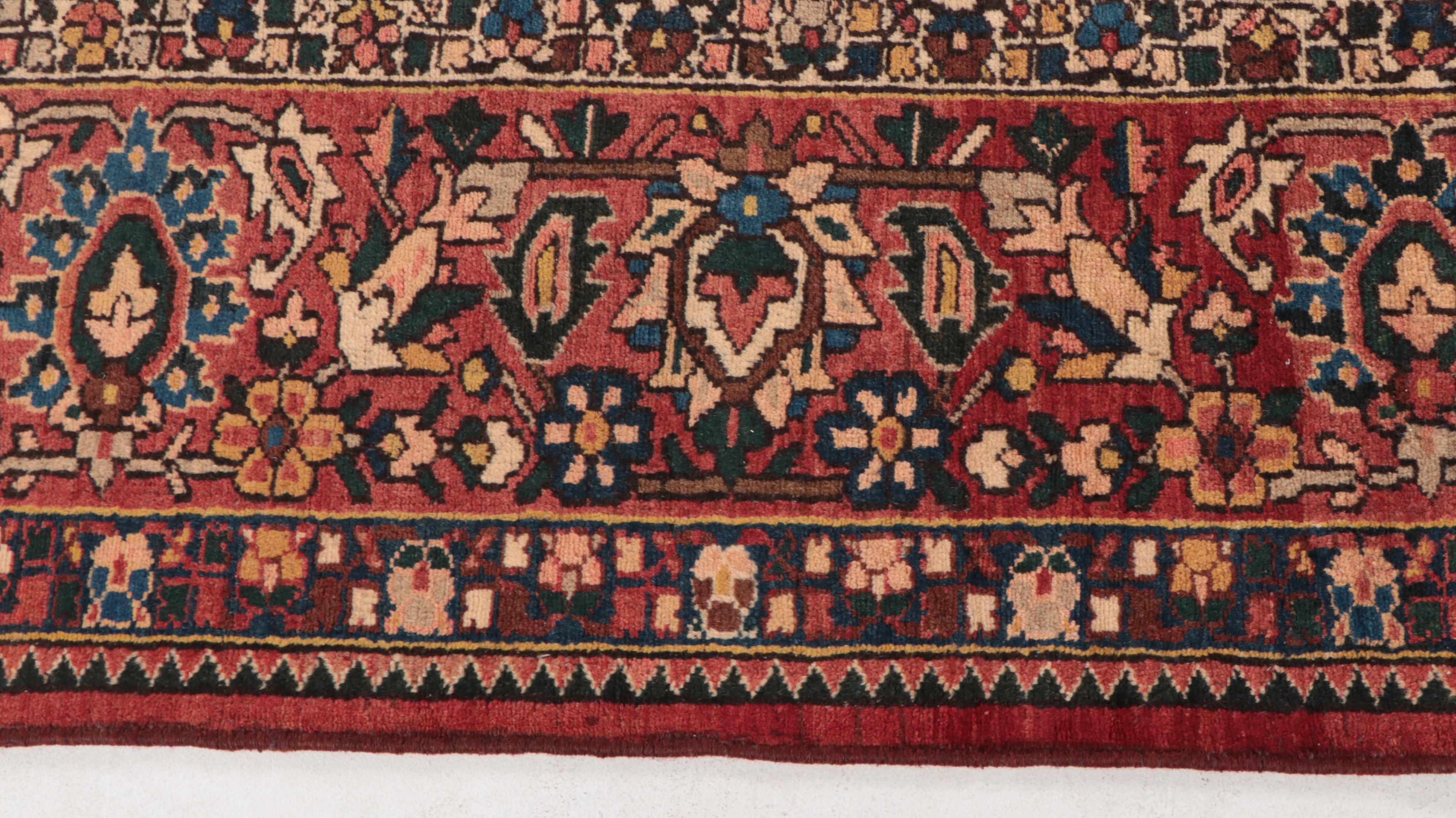 10'4 x 13'4 Hand-Knotted Persian Kermanshah Area Rug