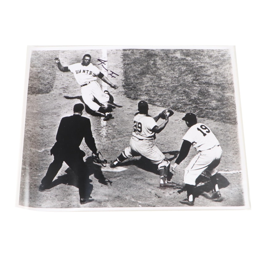Willie Mays Signed New York Giants Giclée