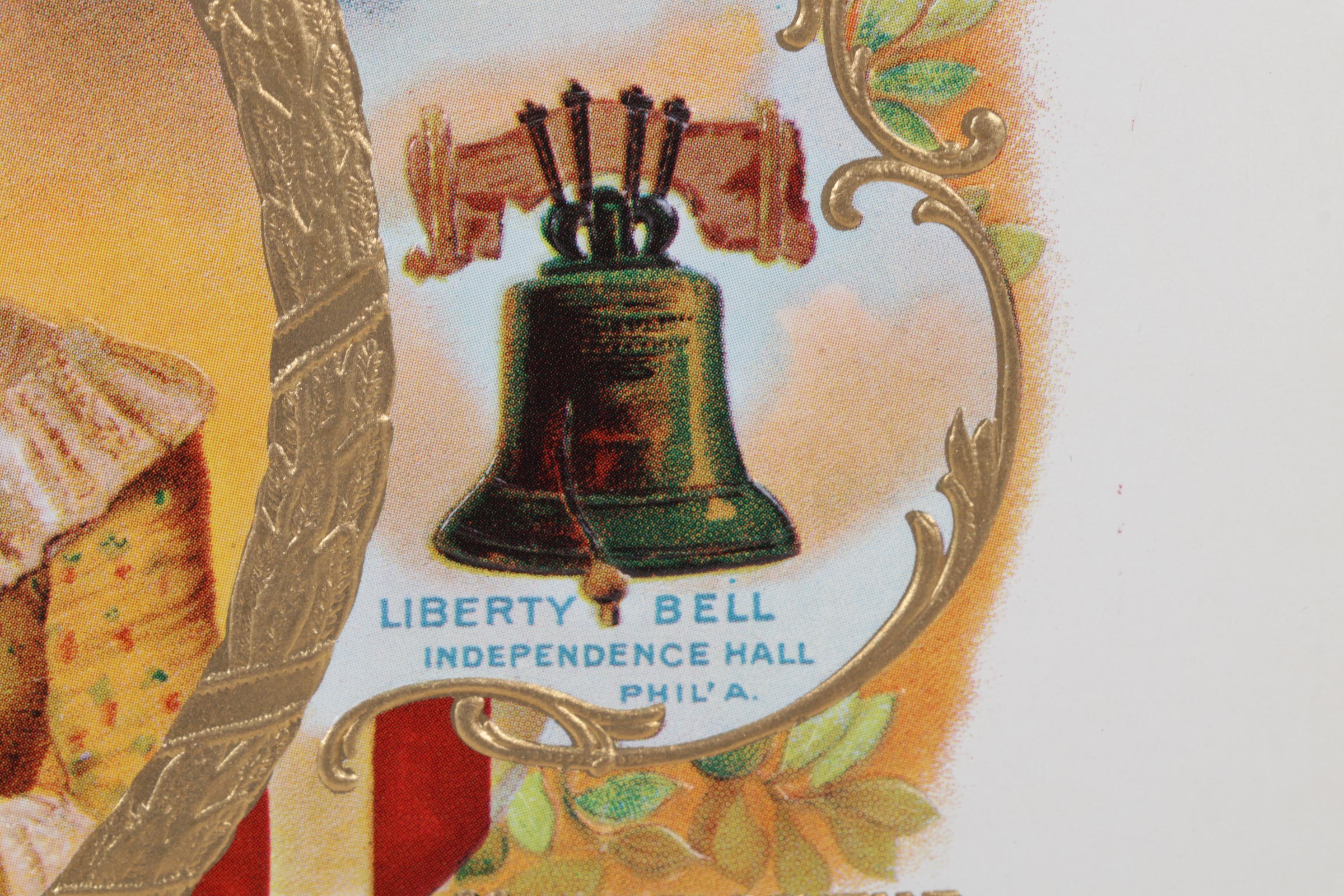 Betsy Ross "Hole in the Head" Embossed Offset Lithograph Cigar Box Label, 1920s