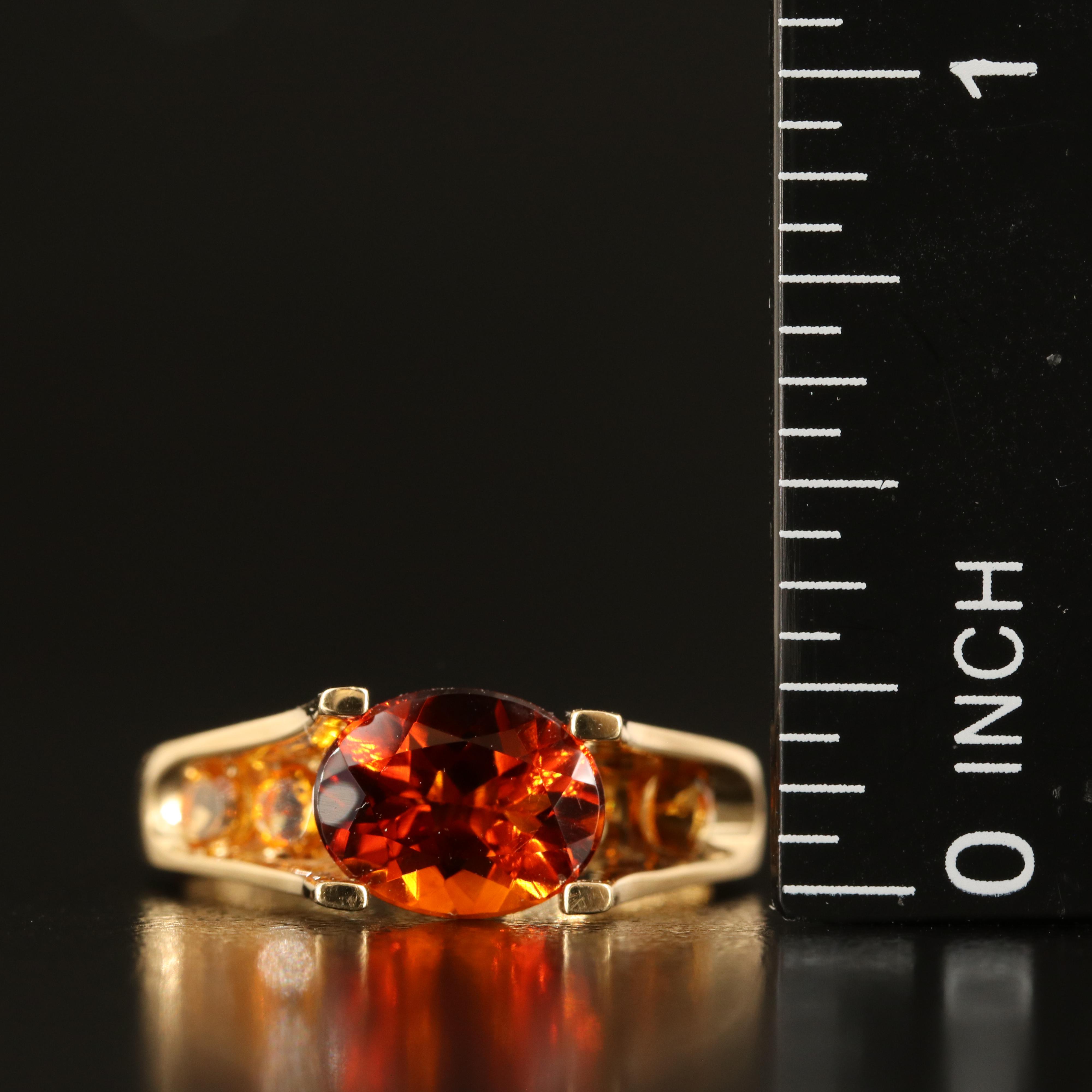 10K Citrine Bridge Ring
