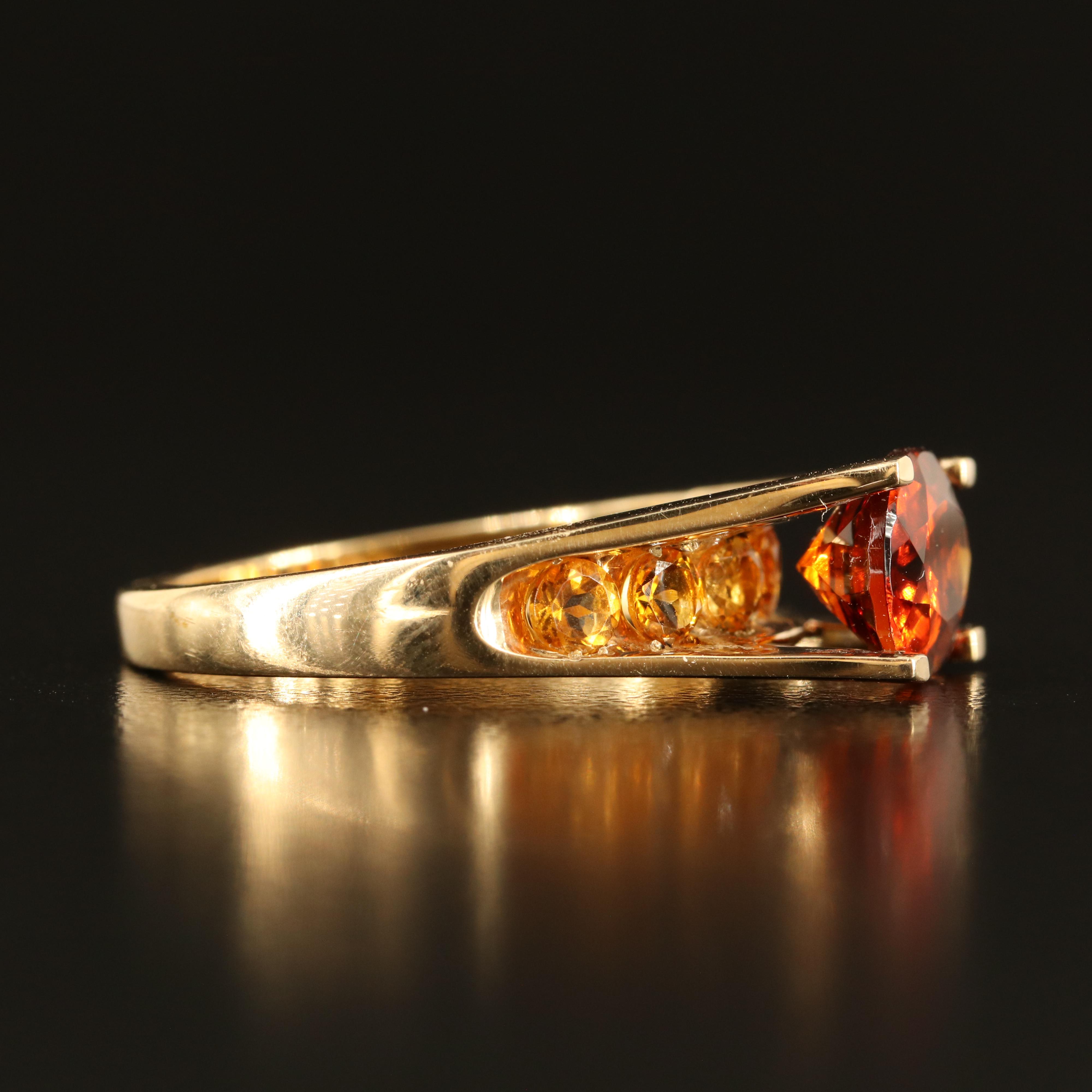 10K Citrine Bridge Ring
