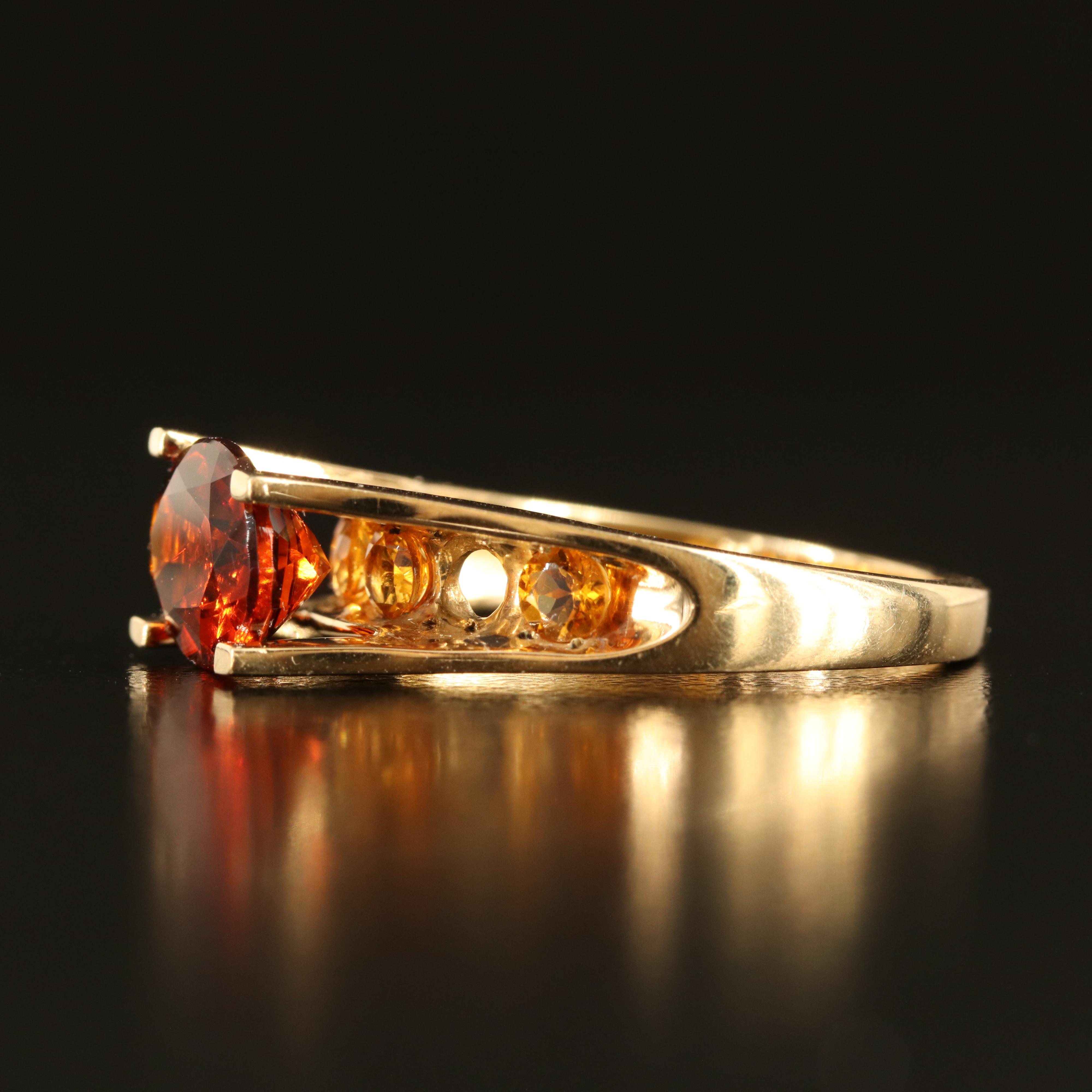 10K Citrine Bridge Ring