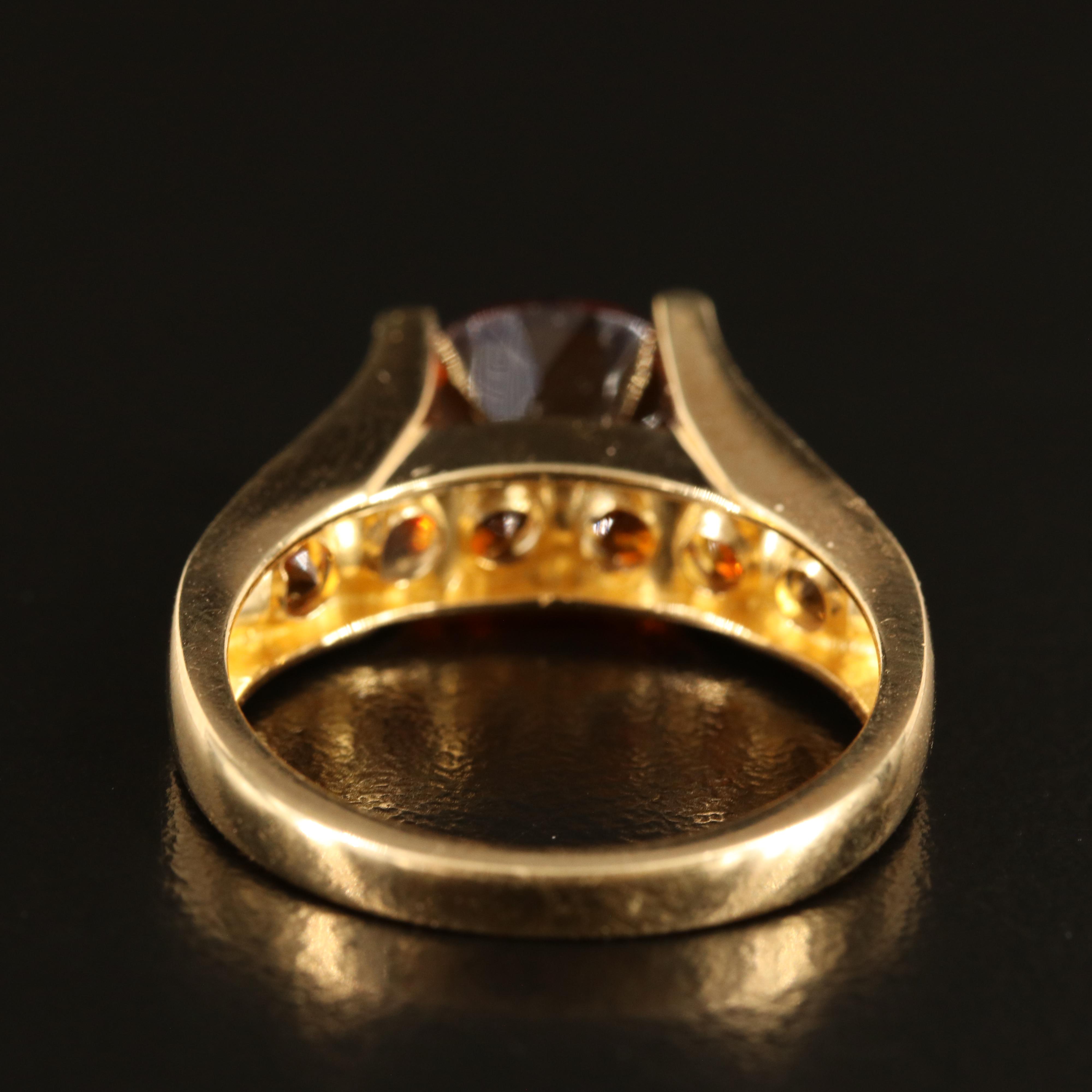 10K Citrine Bridge Ring