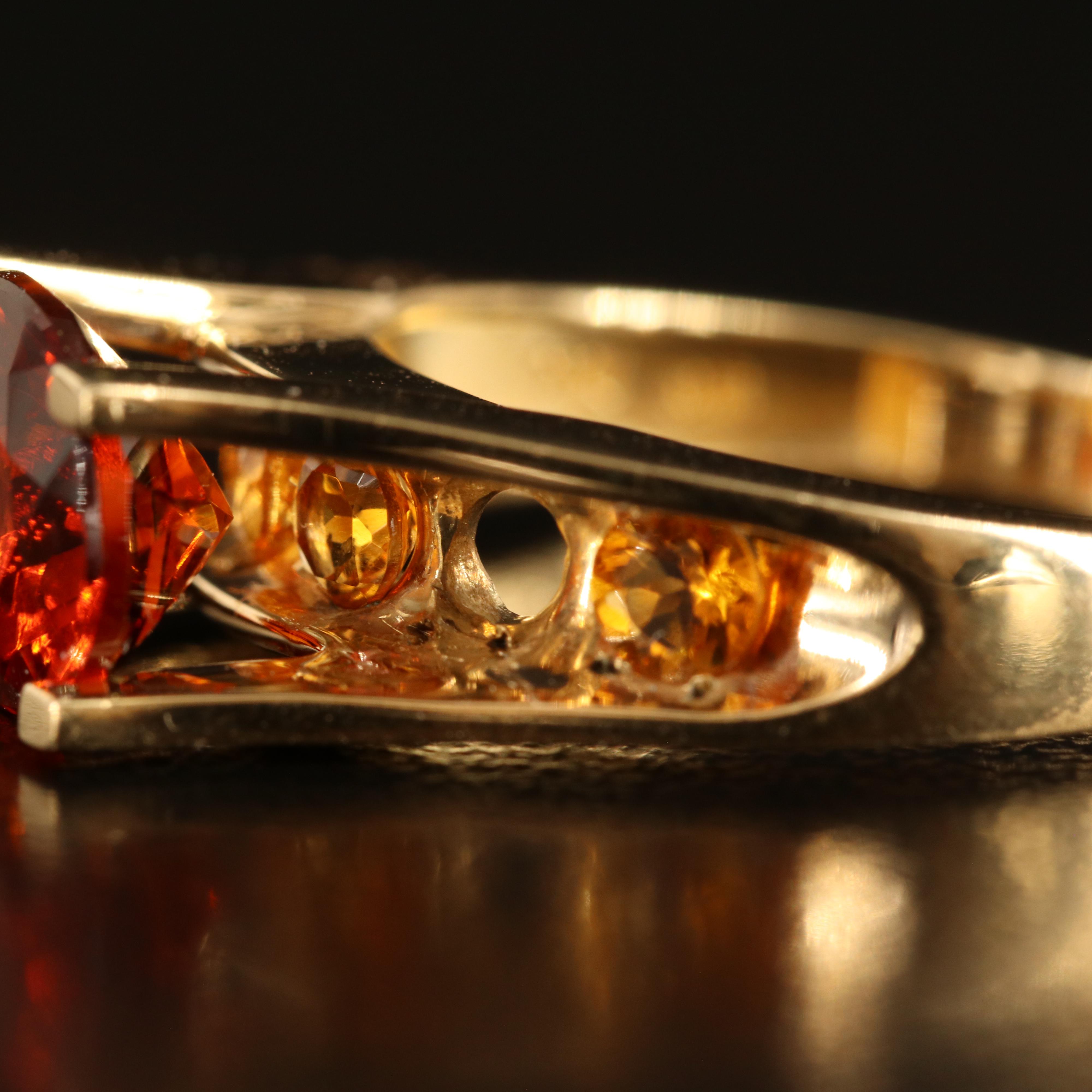 10K Citrine Bridge Ring