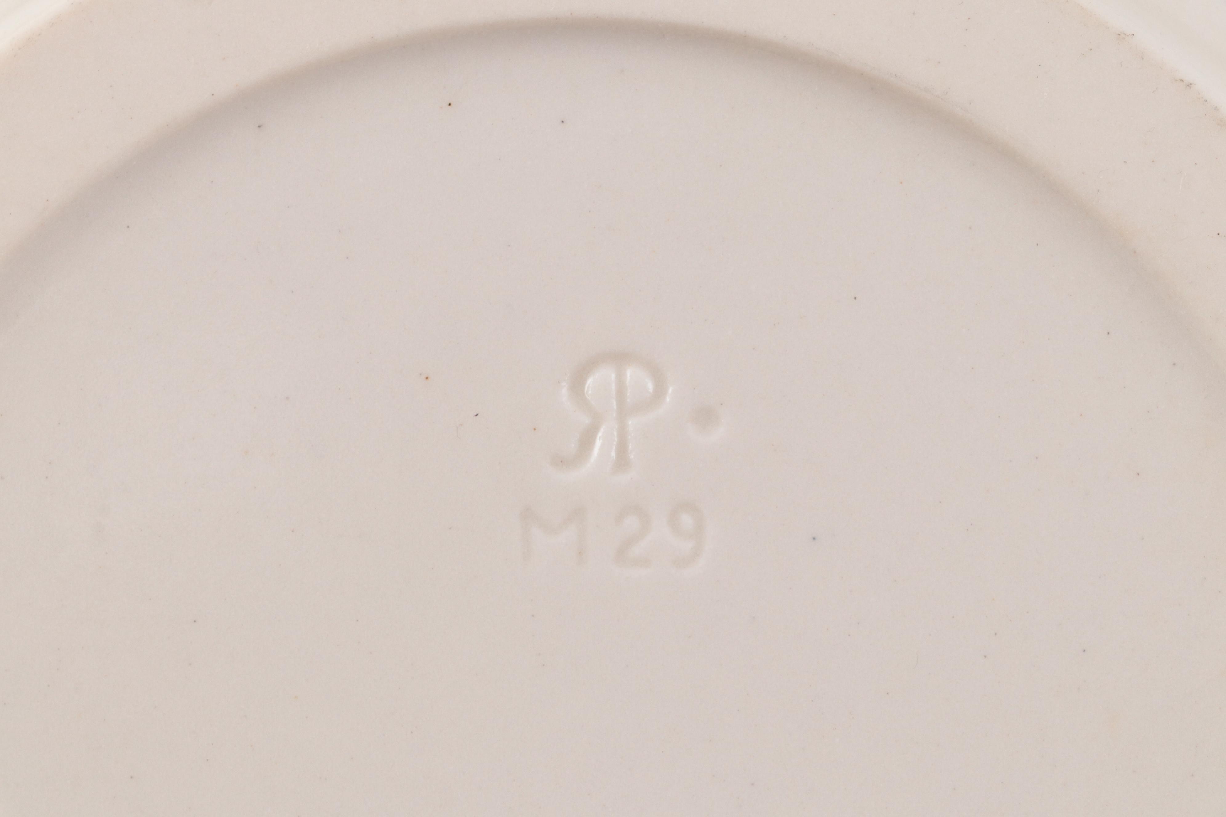 Rookwood Pottery Blue Ship Motif Porcelain Dinnerware and Serveware, 1920s