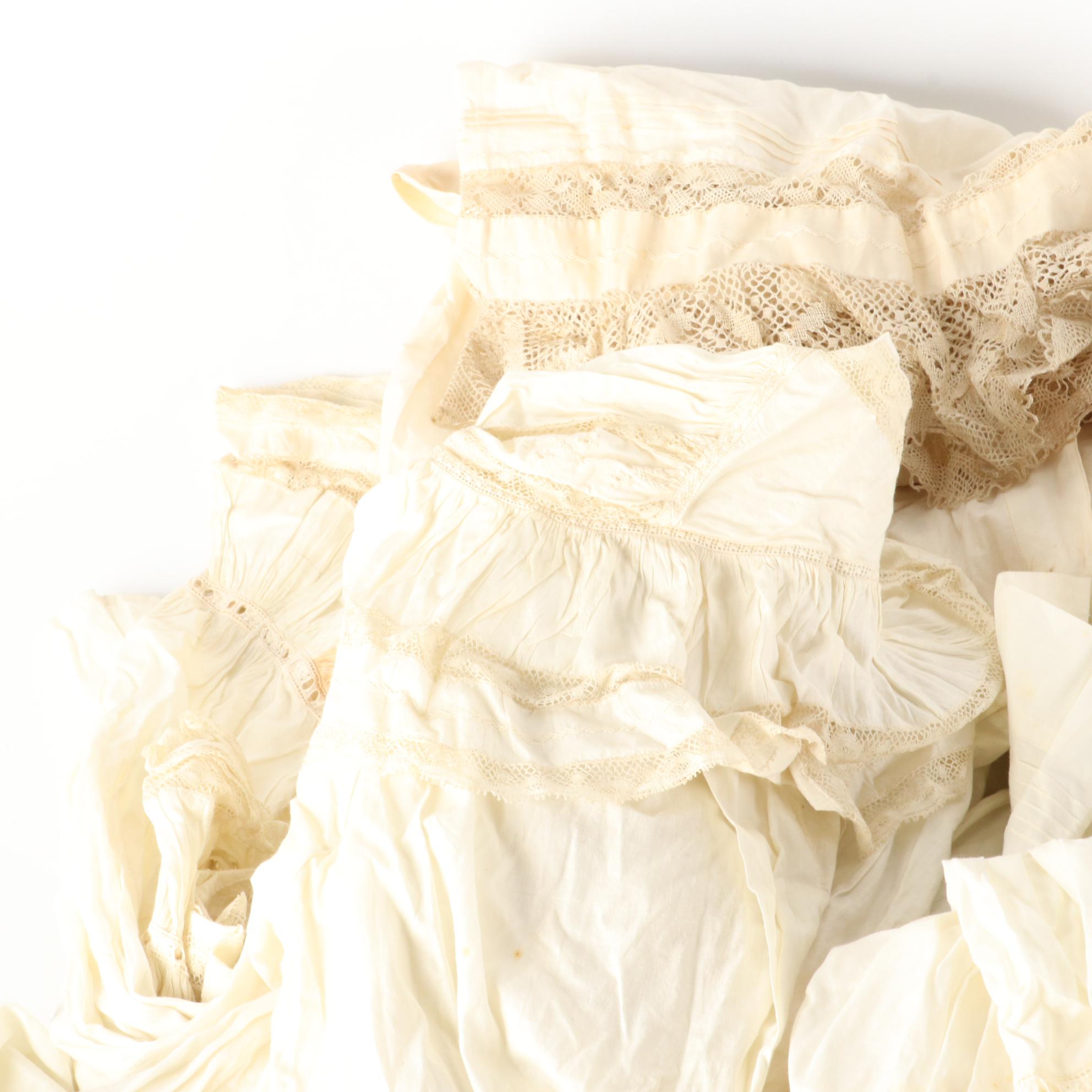 Nightgown, Camisoles, Open Drawers, Baby Clothes, and More from the Early 1800's