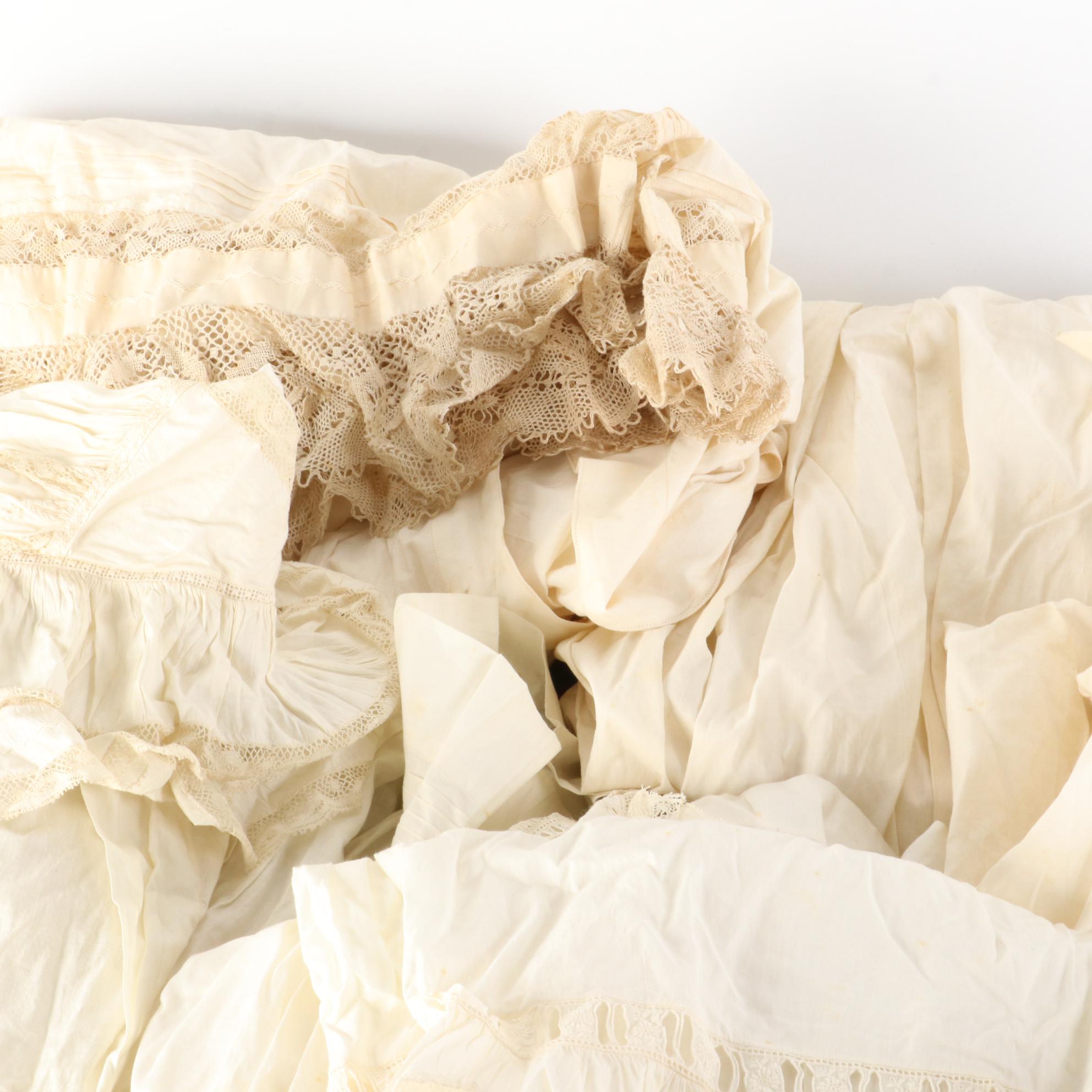 Nightgown, Camisoles, Open Drawers, Baby Clothes, and More from the Early 1800's