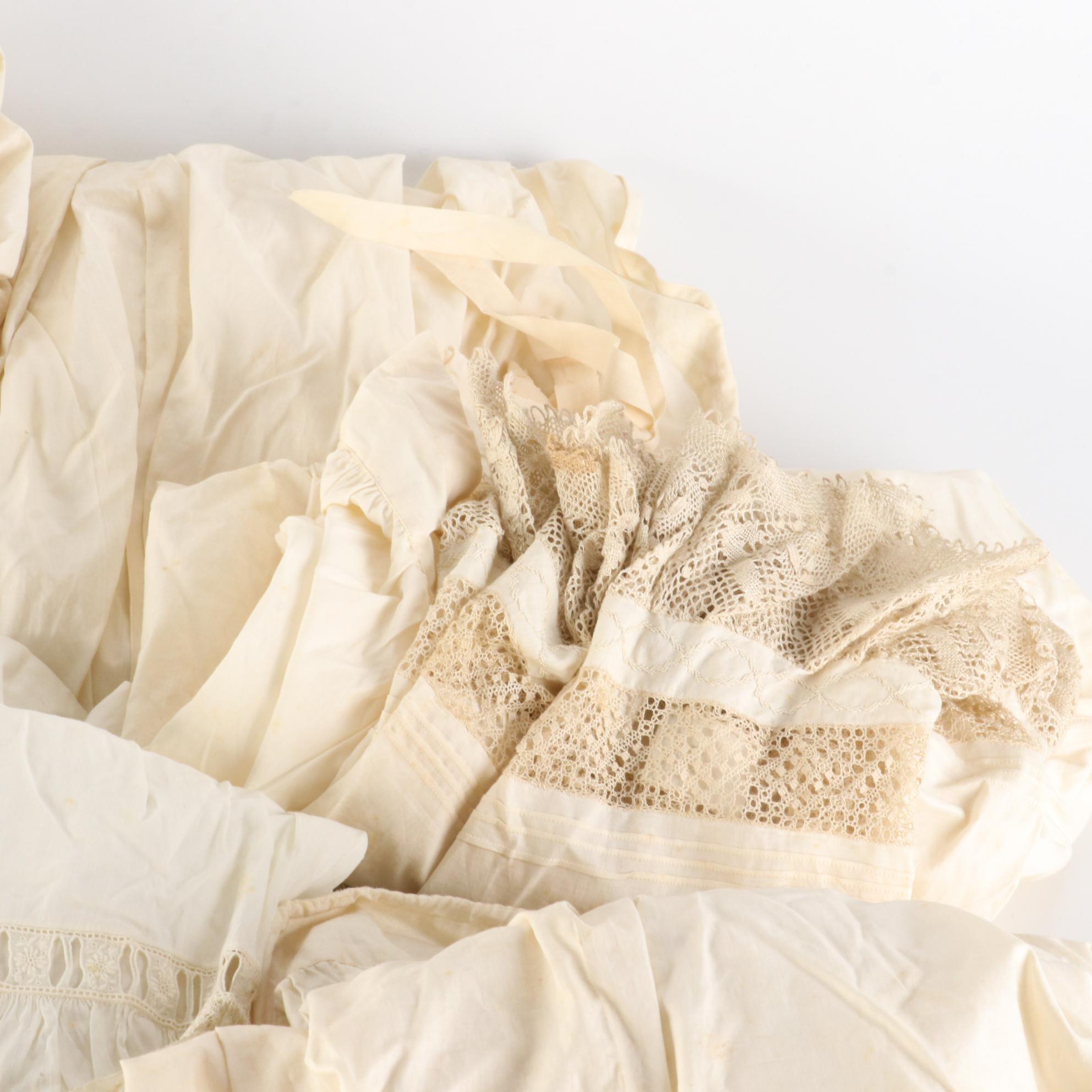 Nightgown, Camisoles, Open Drawers, Baby Clothes, and More from the Early 1800's