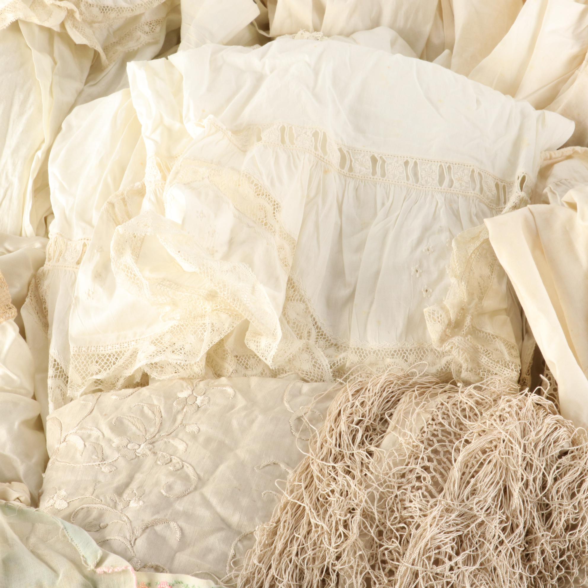 Nightgown, Camisoles, Open Drawers, Baby Clothes, and More from the Early 1800's