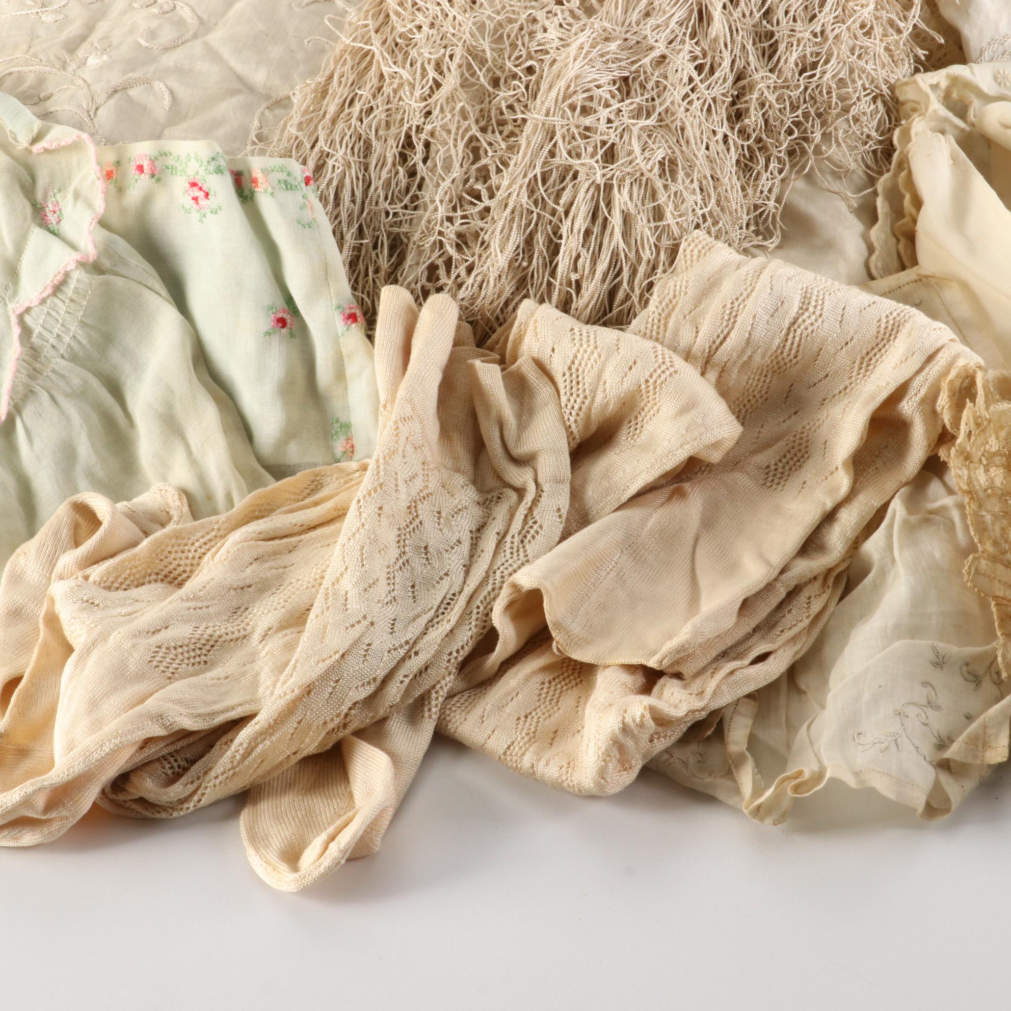 Nightgown, Camisoles, Open Drawers, Baby Clothes, and More from the Early 1800's