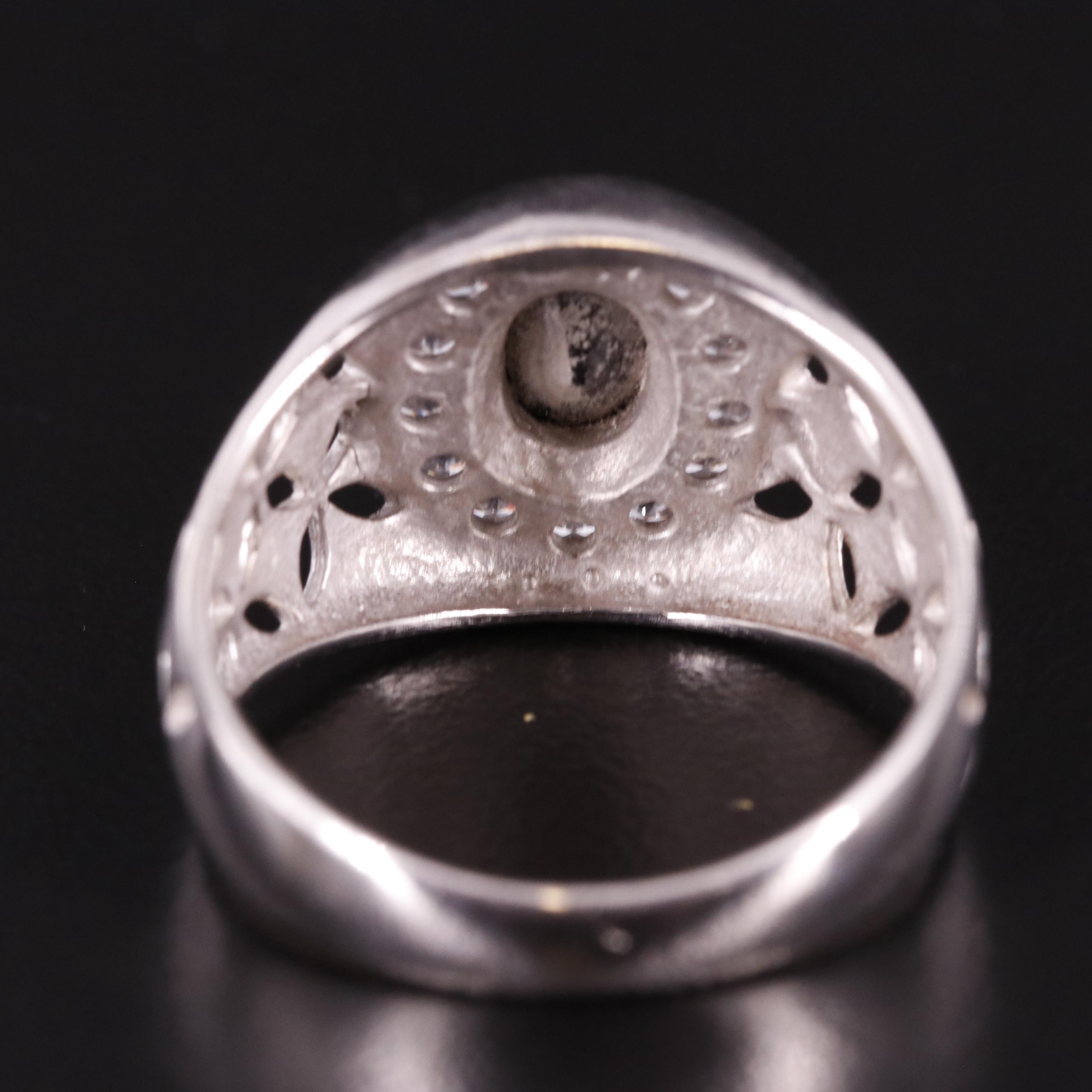 Sterling Cubic Zirconia Tapered Band