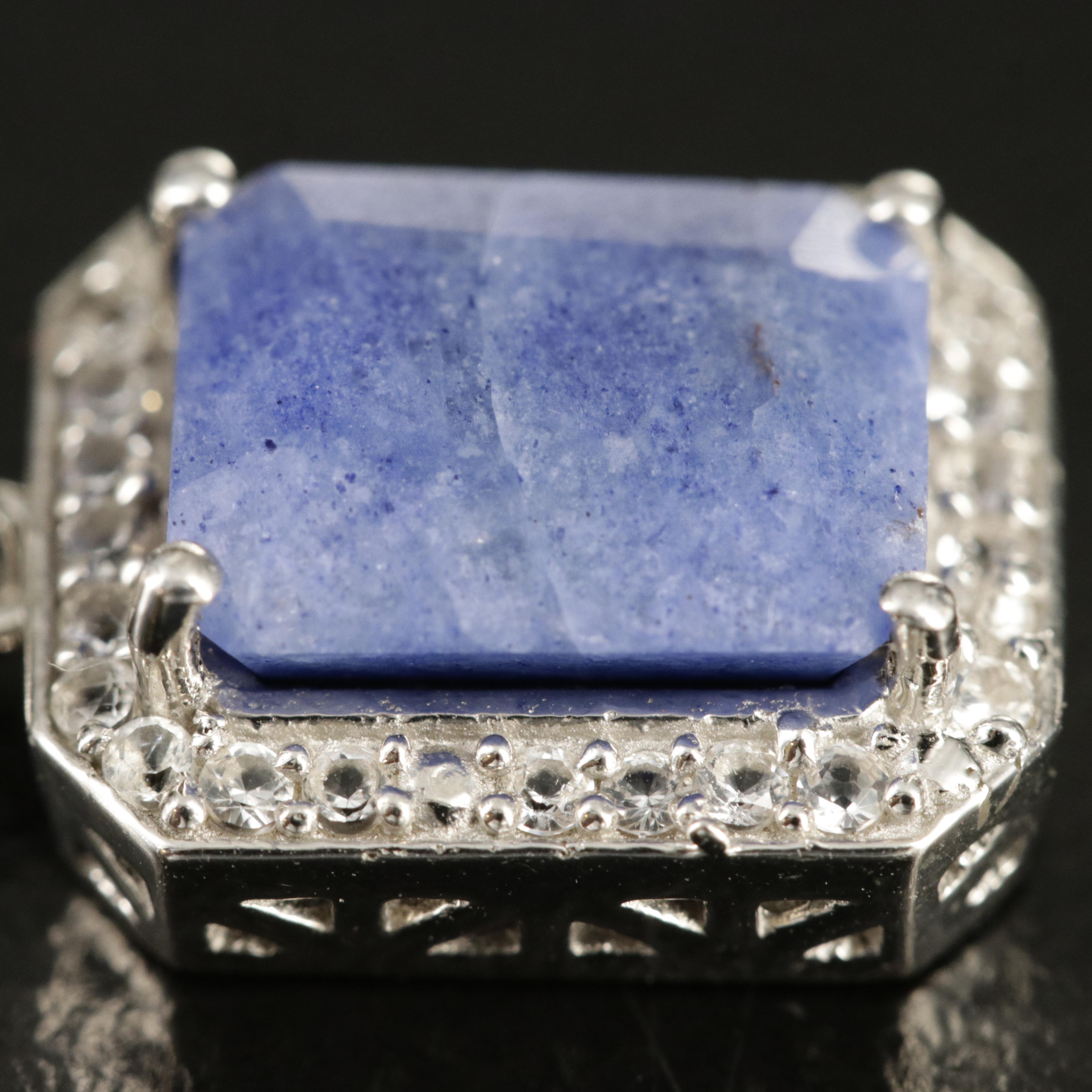 Sterling Beryl and Topaz Earrings