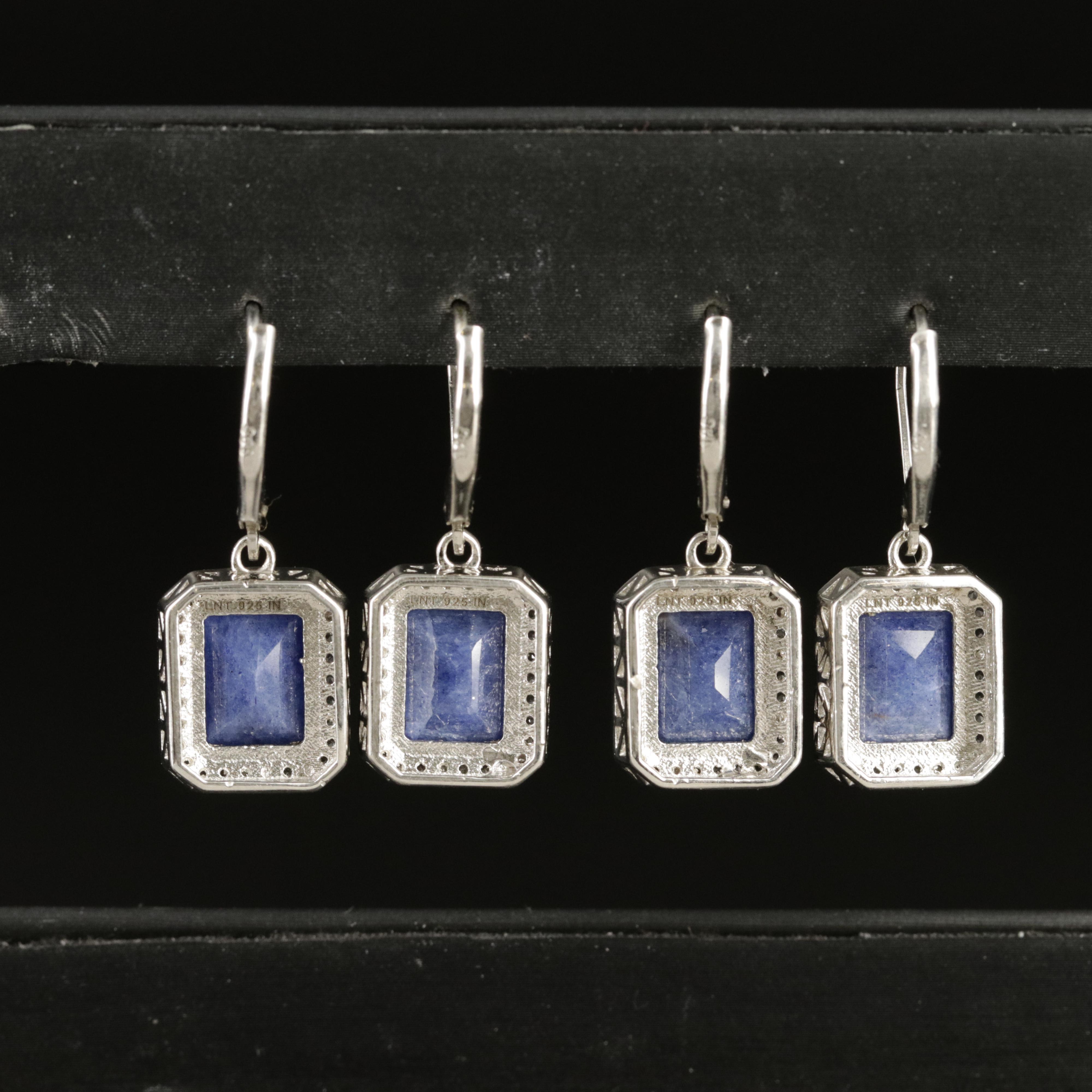 Sterling Beryl and Topaz Earrings