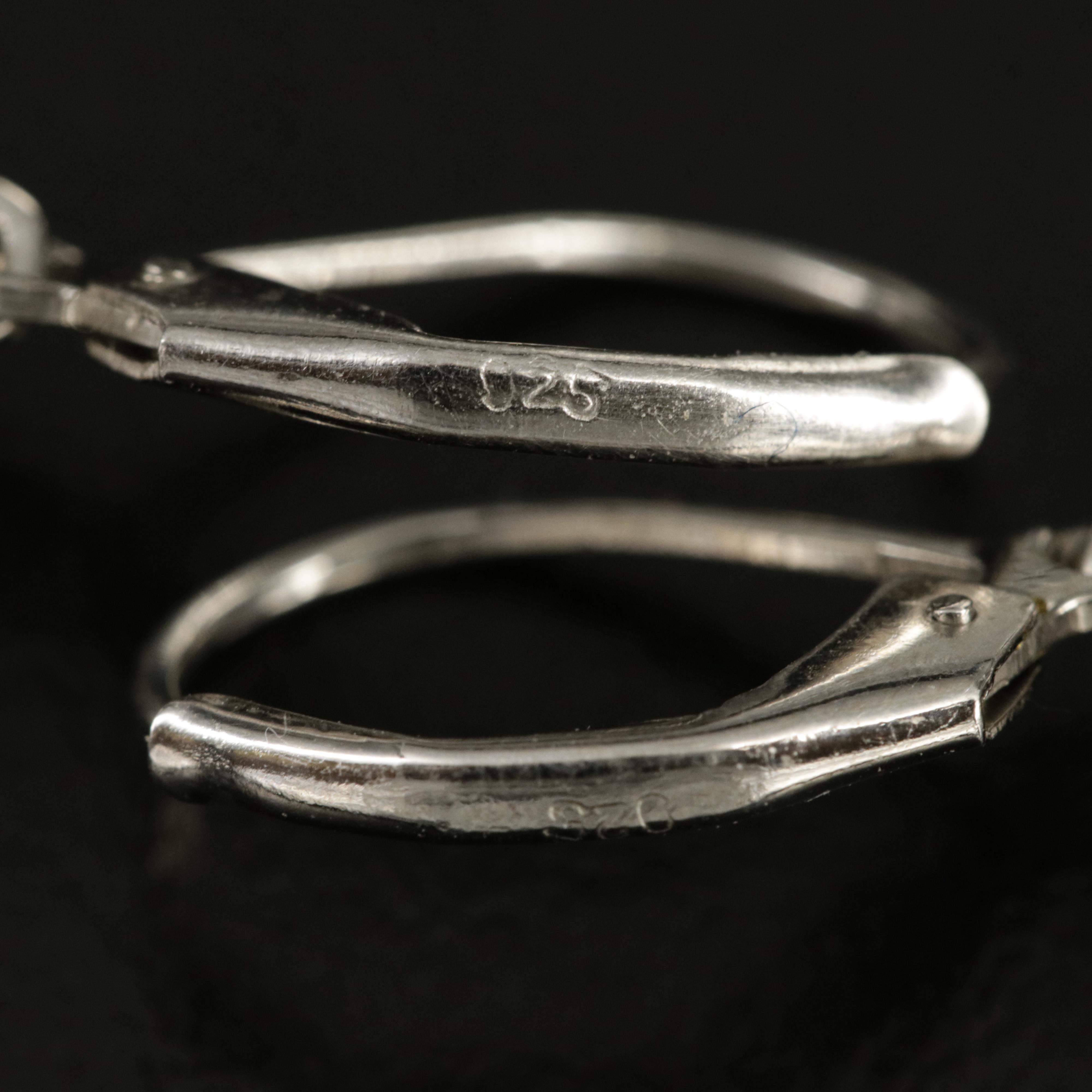 Sterling Beryl and Topaz Earrings