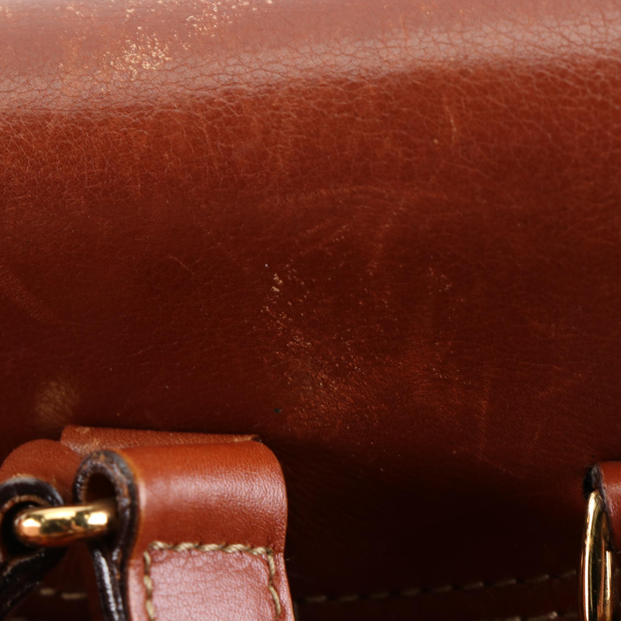 Gucci Small Bamboo Backpack in Full-Grained Leather