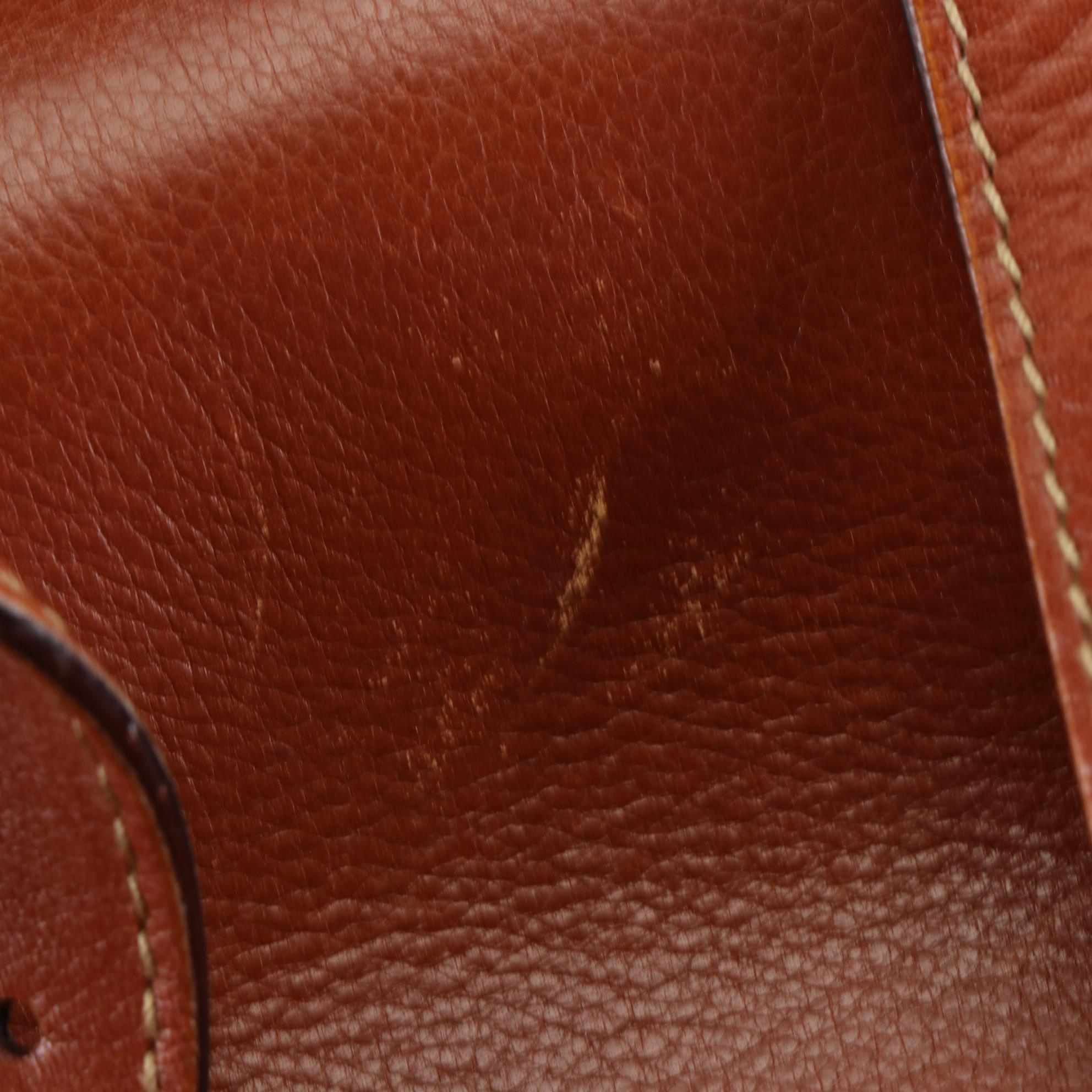 Gucci Small Bamboo Backpack in Full-Grained Leather