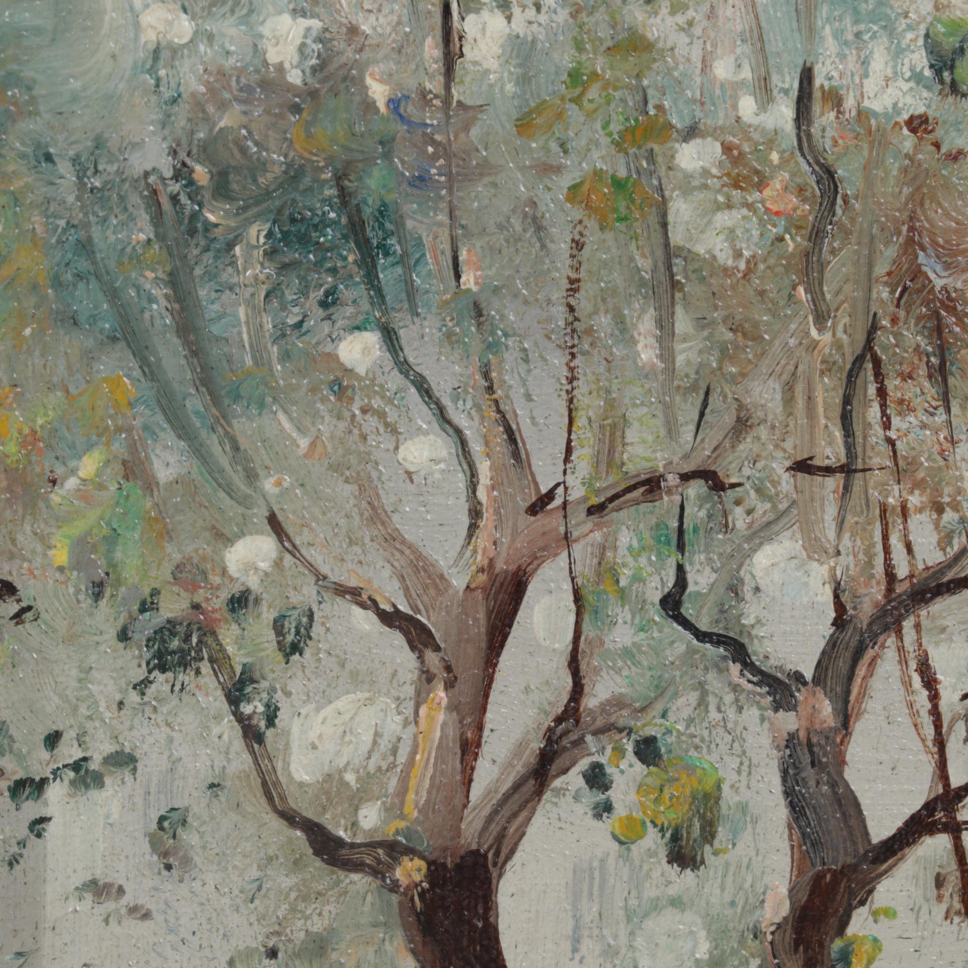 B. Ciappa Oil Painting of European City Street, Circa 1980