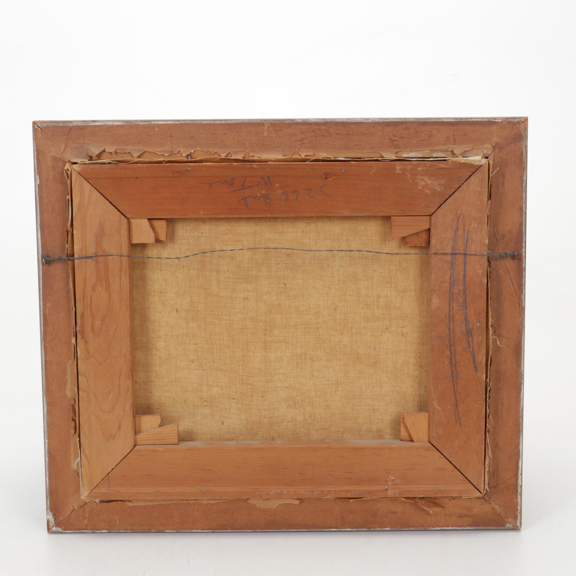 B. Ciappa Oil Painting of European City Street, Circa 1980