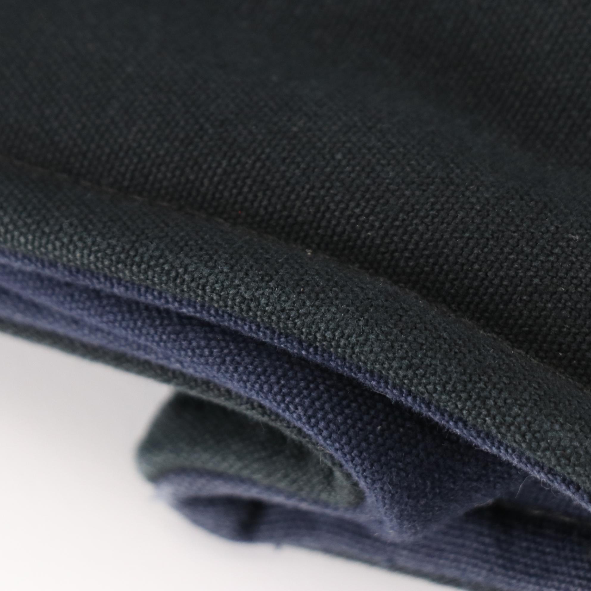 Hermès Fourre Tout MM Bag in Navy and Black Cotton Canvas