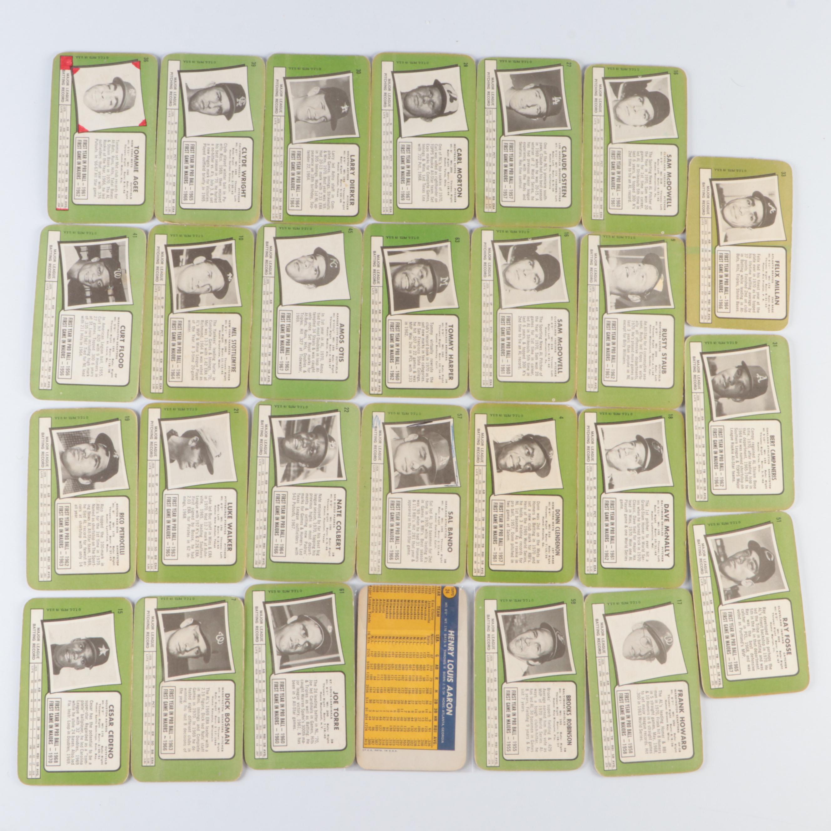 1970-1971 Topps Super Baseball Cards with Hank Aaron, Brooks Robinson and More