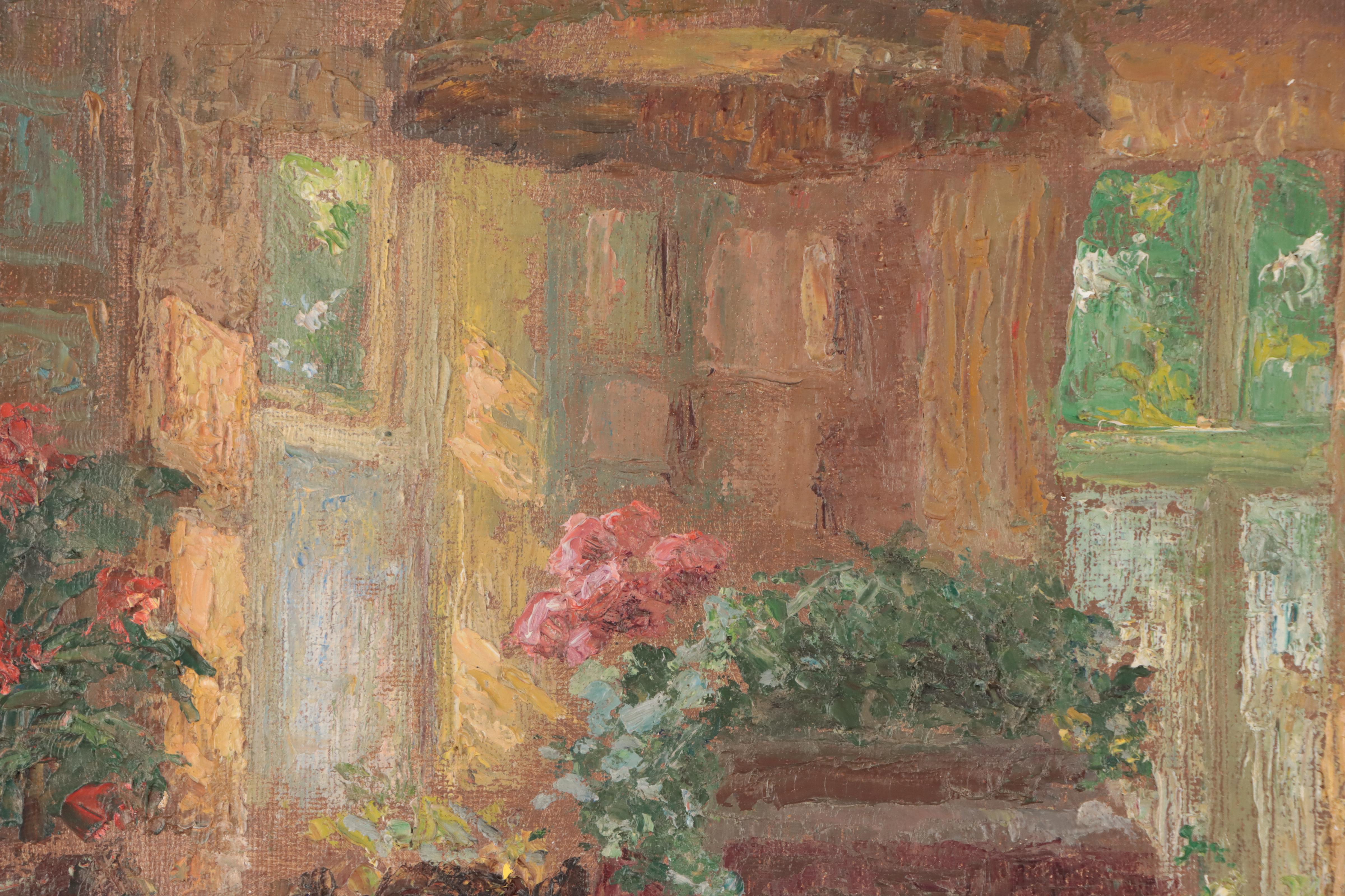 Impasto Oil Painting of Interior Scene