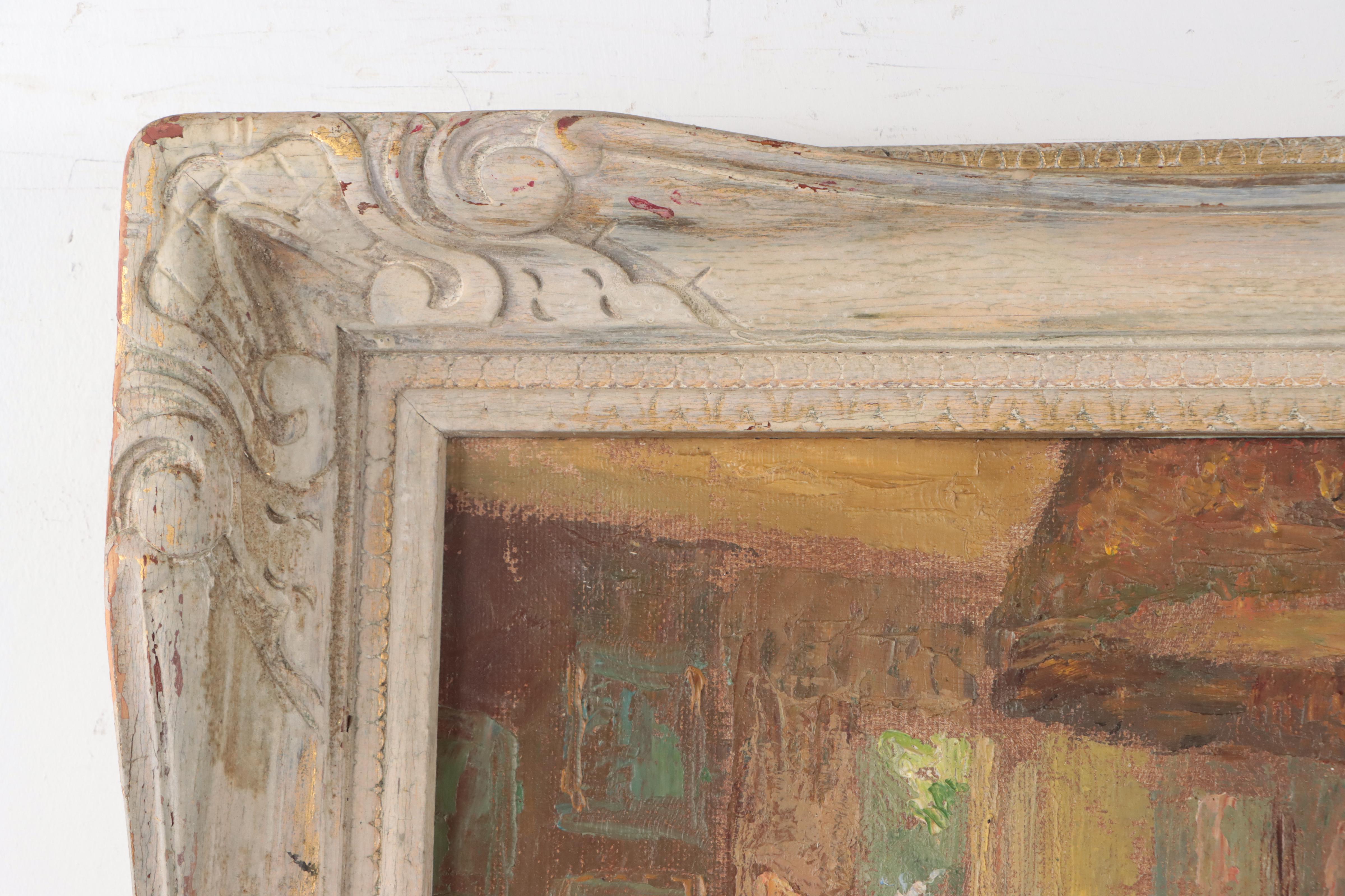 Impasto Oil Painting of Interior Scene