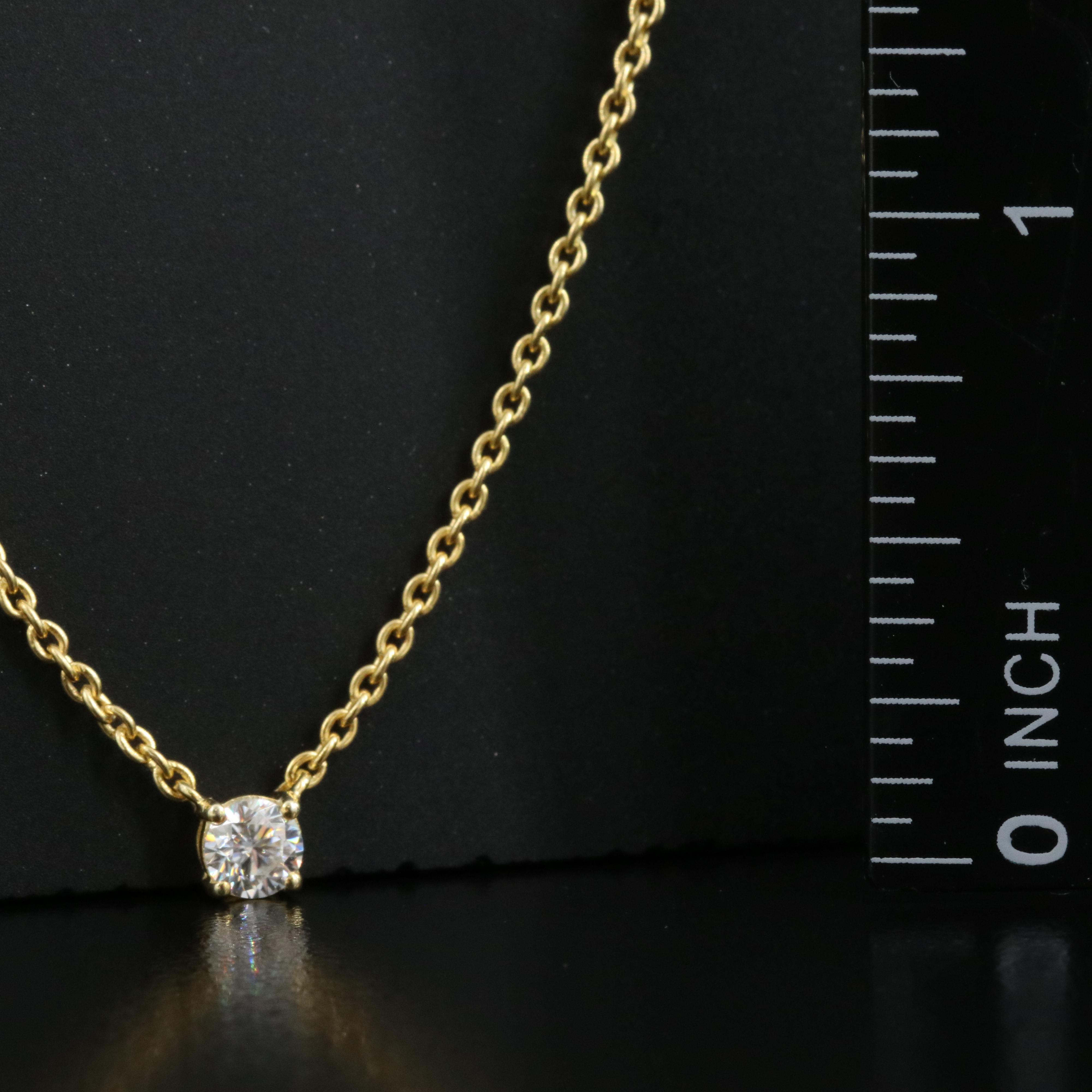 Sterling Moissanite Solitaire Necklace