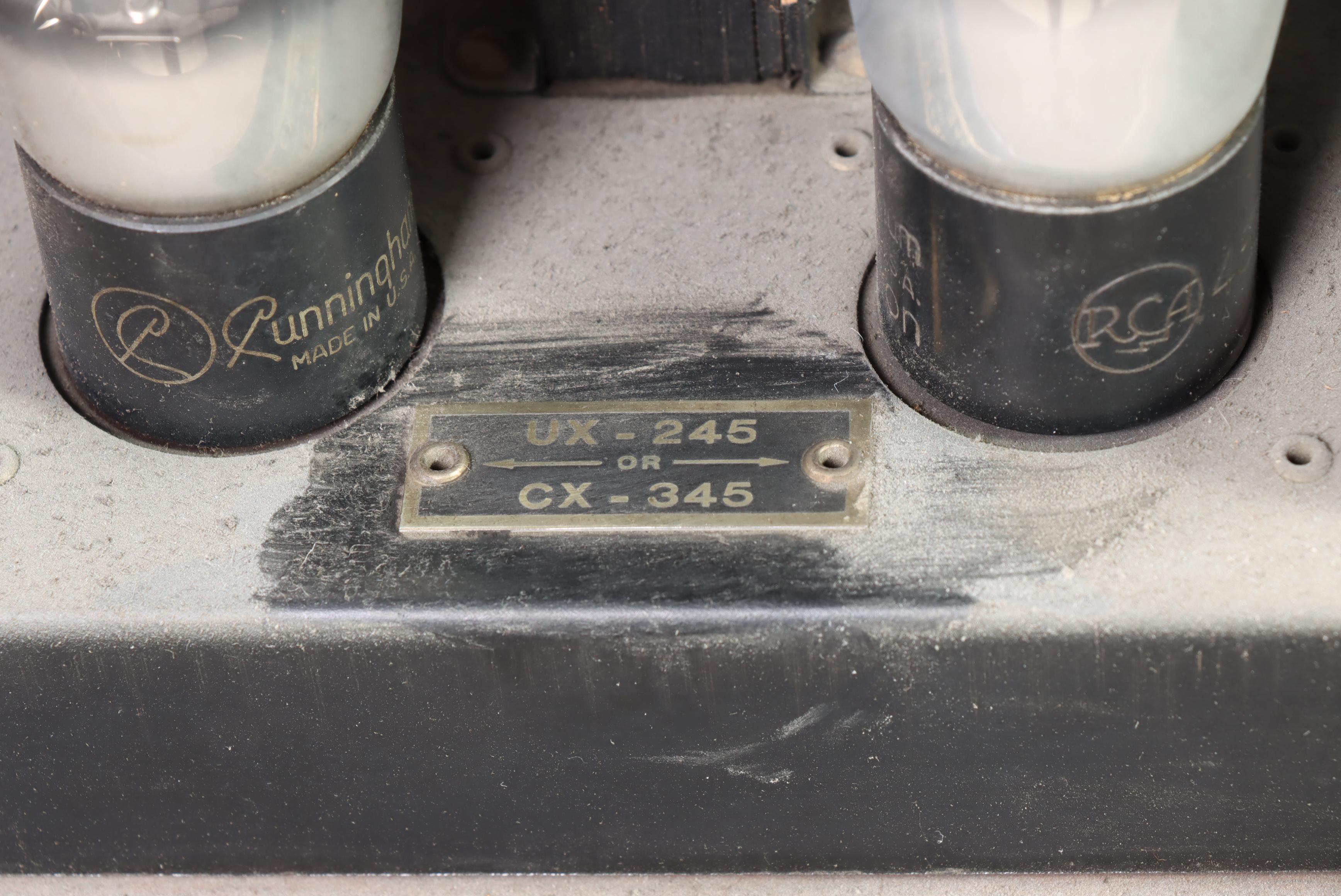 A.H. Grebe Jacobean Style Walnut-Stained Radio Cabinet, Circa 1930