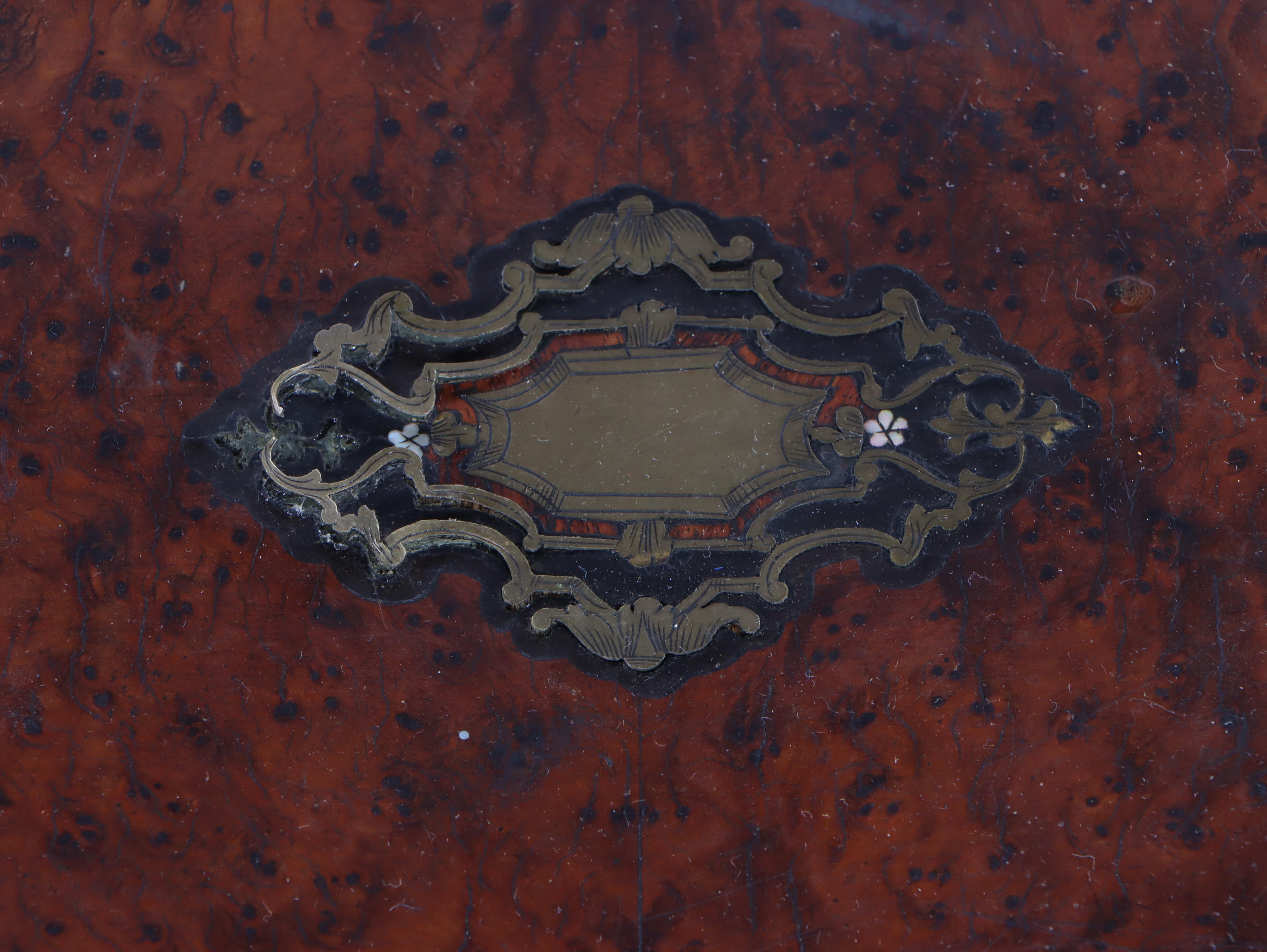 Napoleon III Ebonized and Burl Wood Boulle Marquetry Bijouterie Table